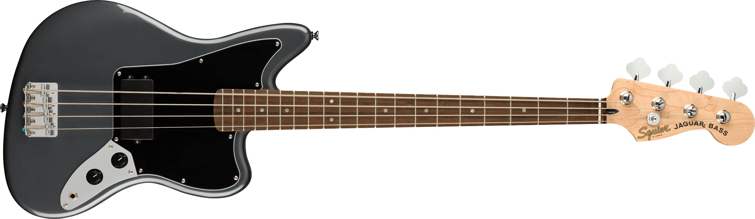 Fender Squier Affinity Series Jaguar Bass, Charcoal Frost Metallic, Laurel Fingerboard