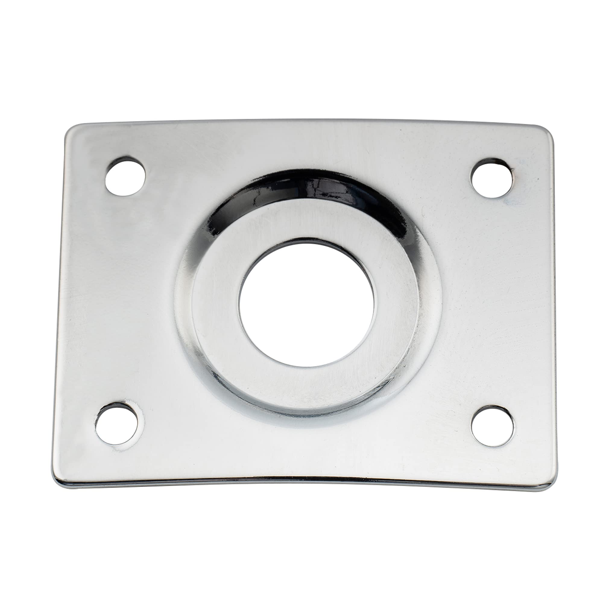 Musiclily Pro Steel Curved Recessed Guitar Jack Socket Plate Rectangle Output Jack Plate For Les Paul Lp Tele Style Electric Gui
