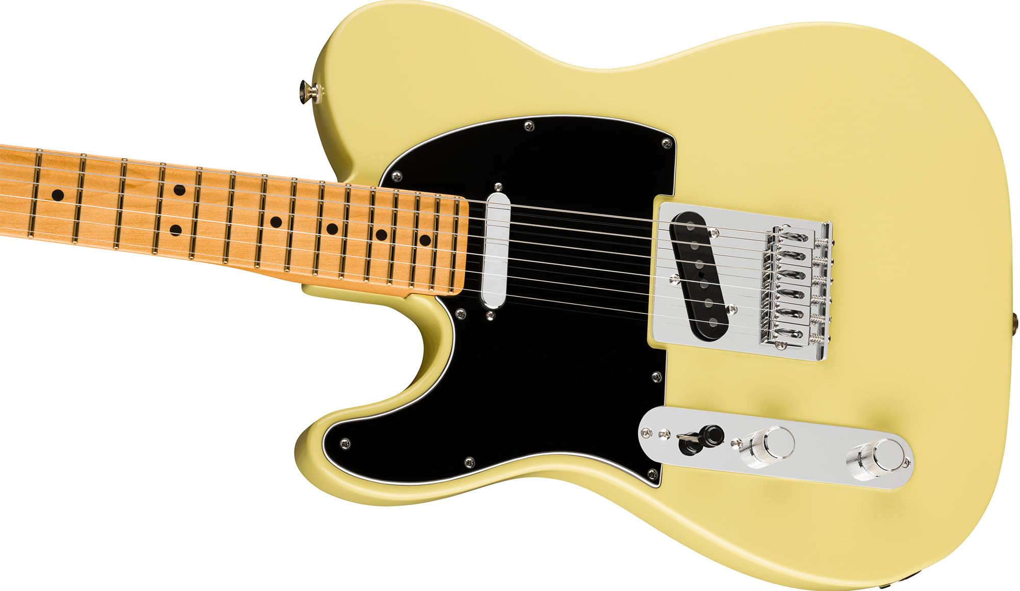 Fender Player II Telecaster Left-Handed - Hialeah Yellow Bundle with Gig Bag, Strap, Cable, 3-Pack Picks and Guitar Cleaning Kit