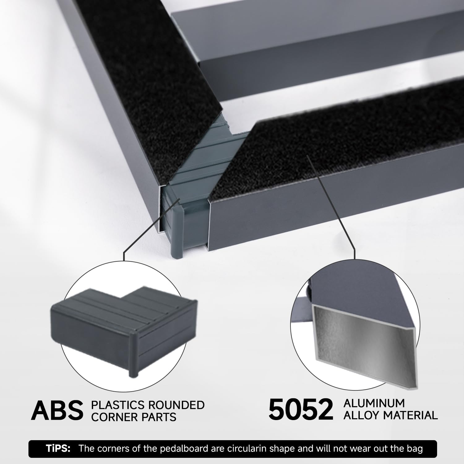 Ghost Fire Guitar Pedal Board Aluminum Alloy 2.2ib Super light Effect Pedalboard 27.5''x11.8'' with Carry Bag SPL-07