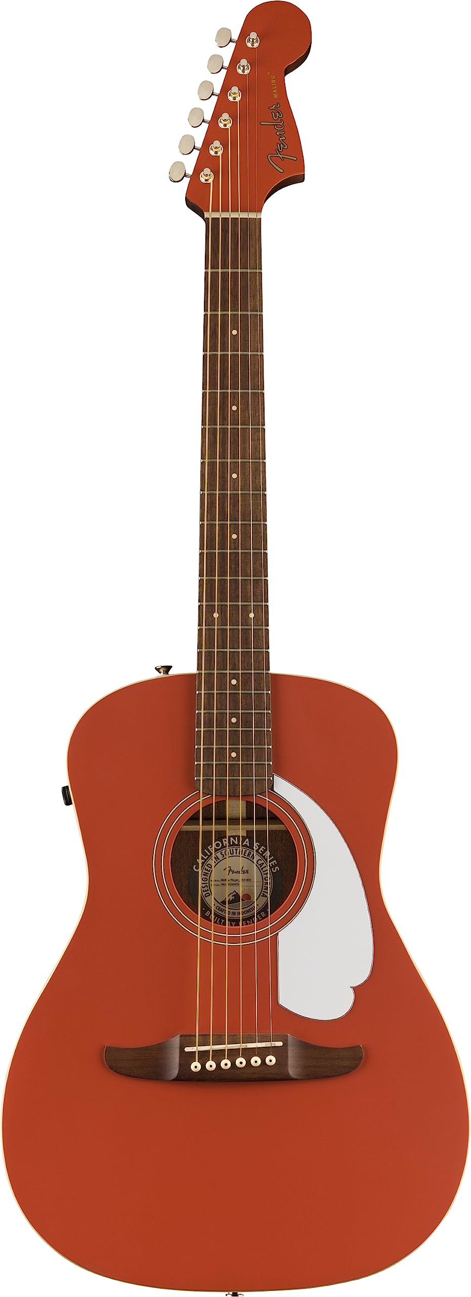 Fender 6 String Acoustic Guitar, Right-Hand, Fiesta Red (0970722540)