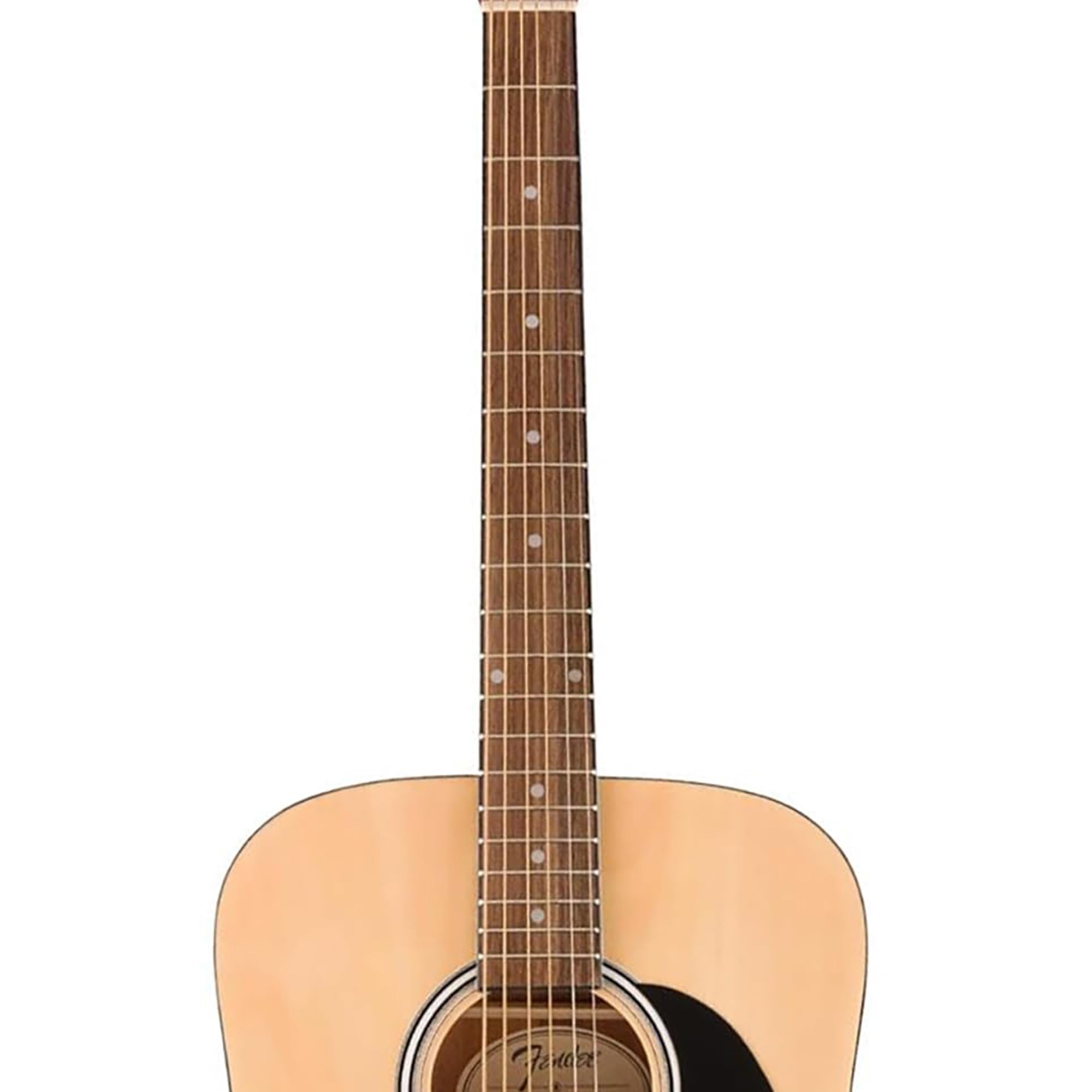 Fender Dreadnought Acoustic Guitar - Natural Bundle with Gig Bag, Tuner, Strings, Picks, Fender Play Online Lessons, and Austin