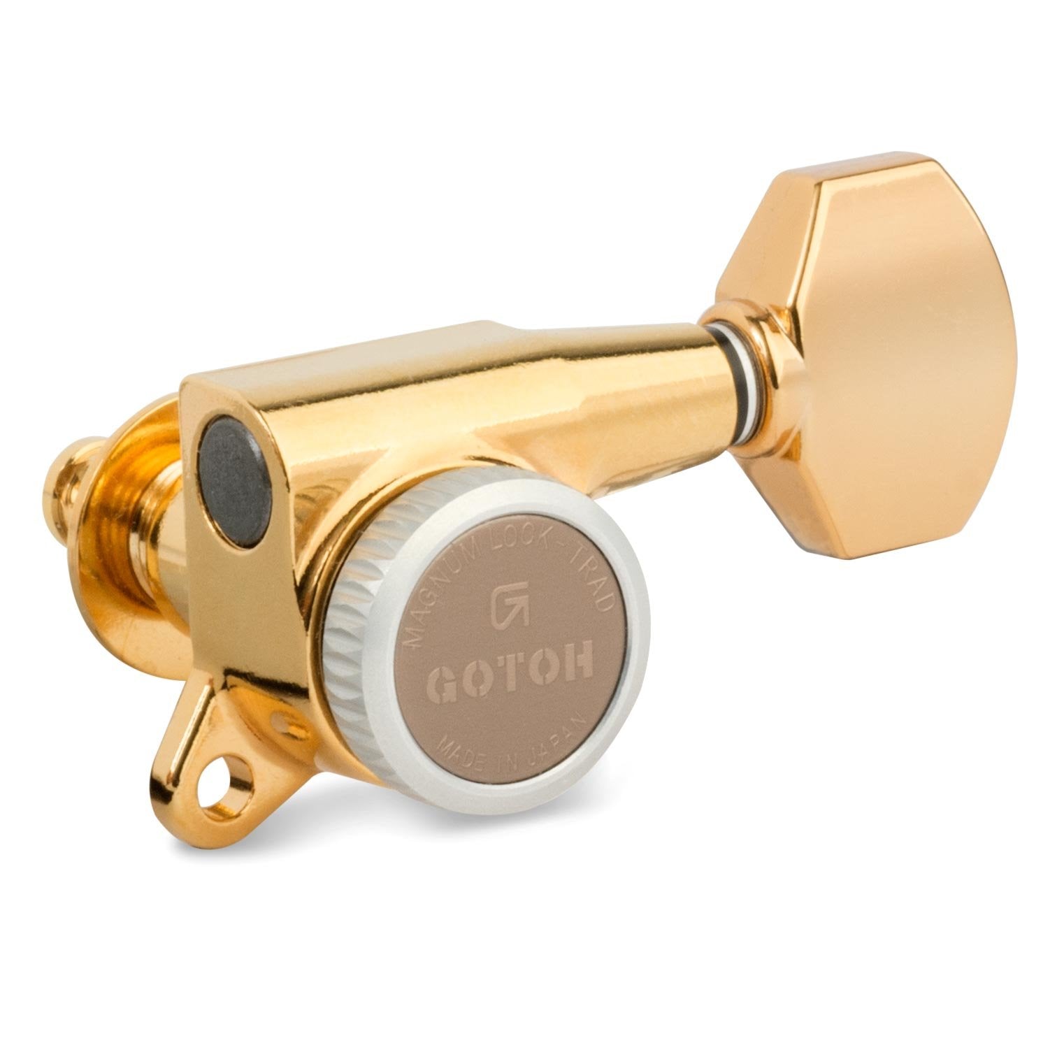 Gotoh Magnum Lock-Trad 6-In-Line Guitar Tuners, Gold
