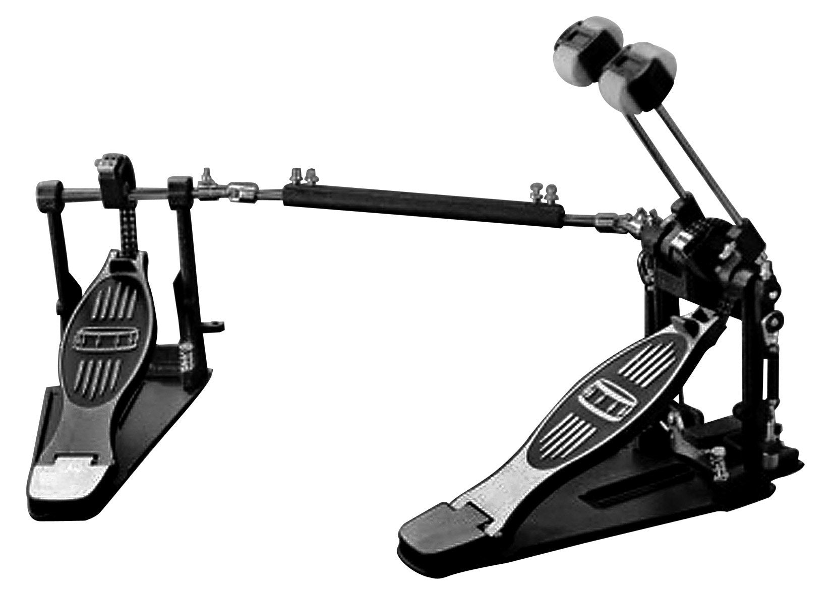 Soundx K-02 Twin Kick Pedal, Black And Silver