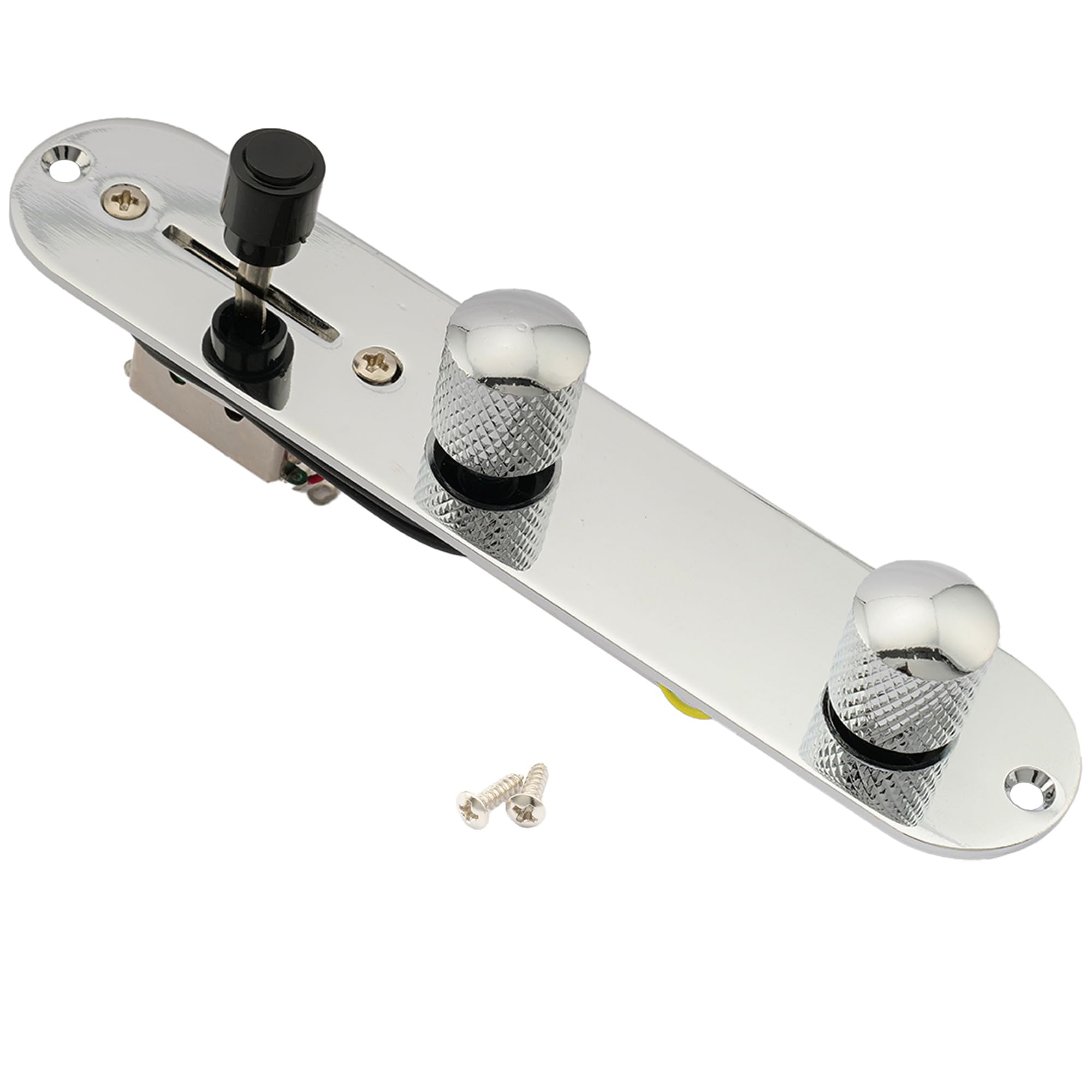 Musiclily Loaded Tele Control Plate Pre-Wired 3-Way Control Plate Wiring Harness with Tone Volume Control Knob for Fender for Te