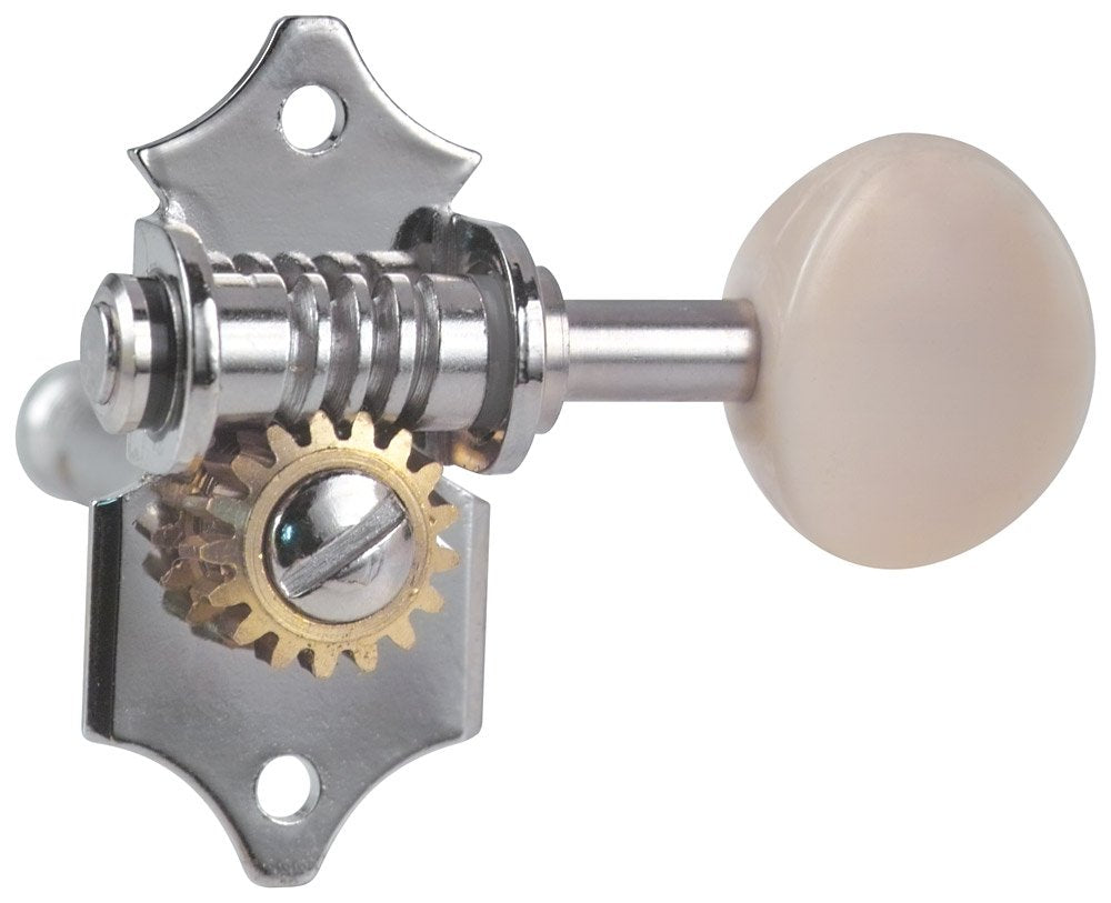 Golden Gate F-2215 Vintage Acoustic Guitar Tuners - 6 Individual (3+3) - Nickel