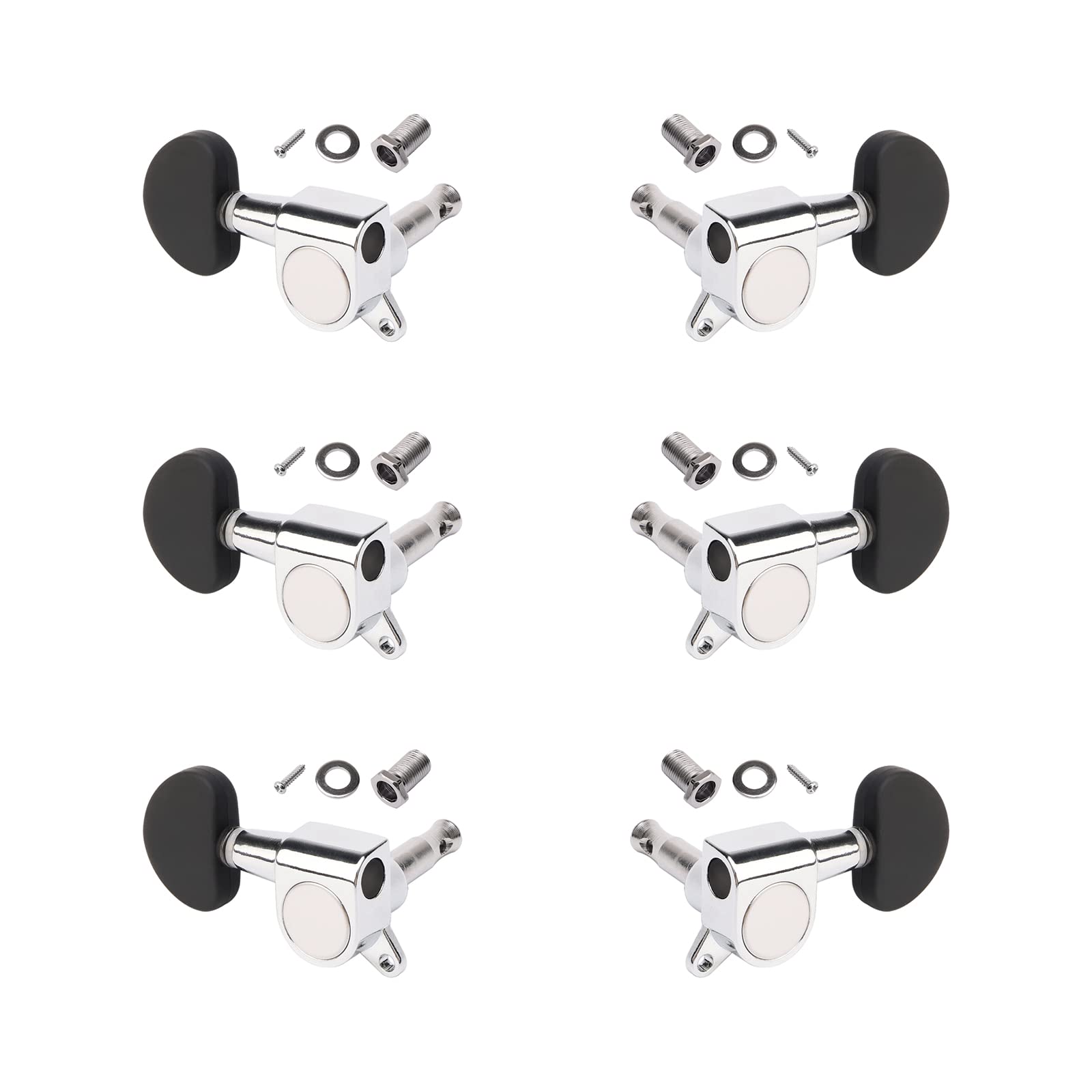 Swhmc 3R3L Chrome Acoustic Electric Guitar String Tuning Peg Key Machine Heads