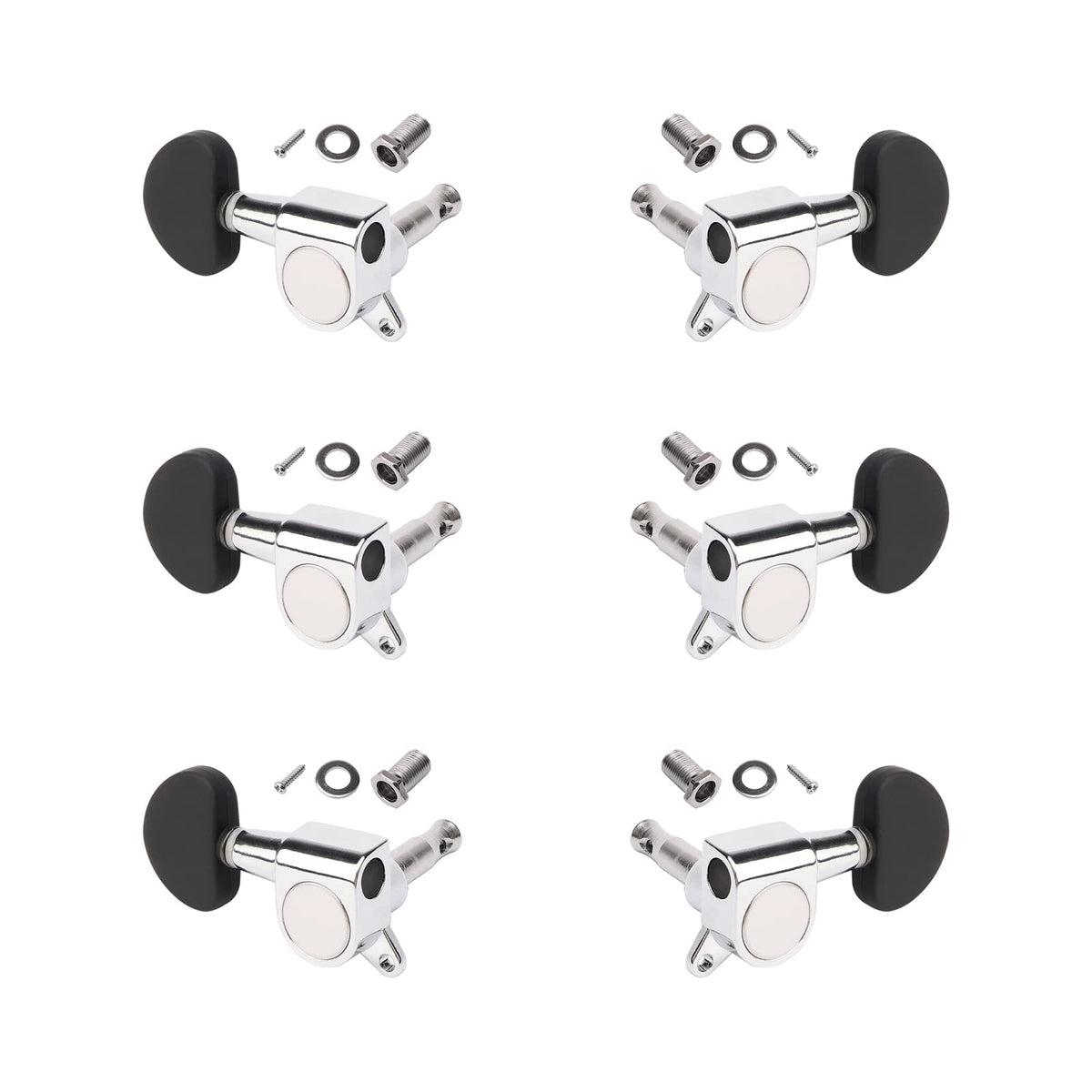 Swhmc 3R3L Chrome Acoustic Electric Guitar String Tuning Peg Key Machine Heads