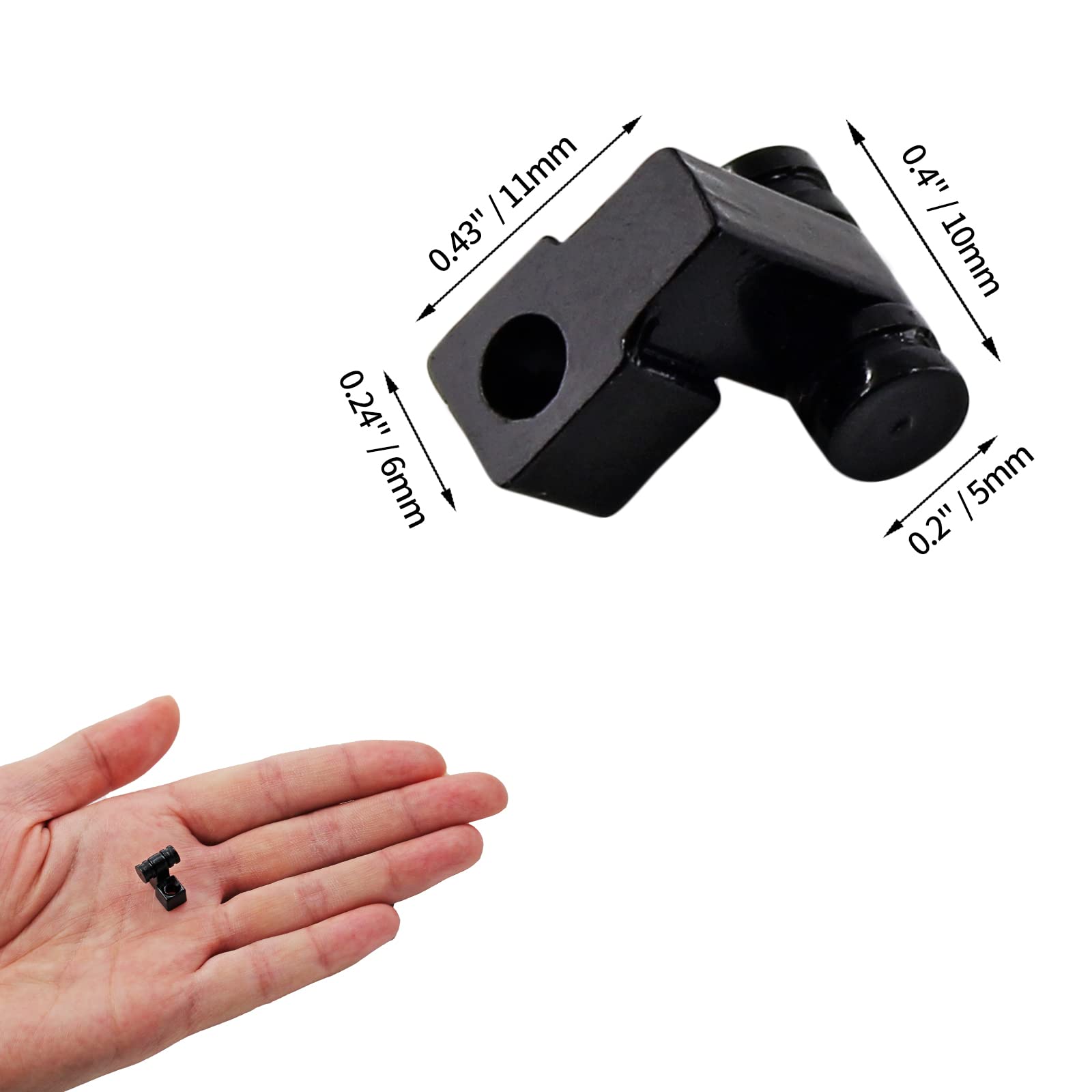 Jersvimc 2 Pcs Guitar Roller String Tree, Black String Tree Retainer Telecaster String Guide Bass String Retainer Screw for Tele