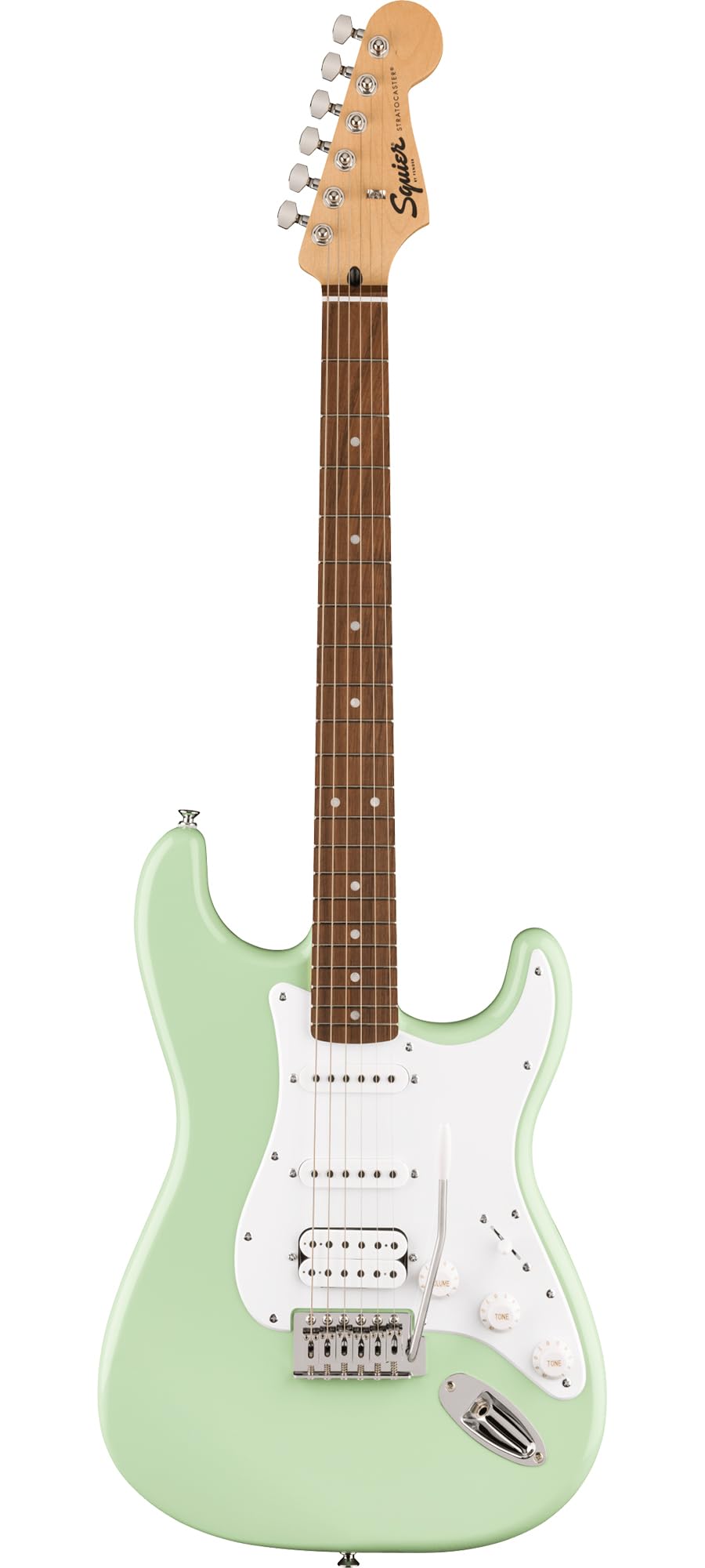 Fender Squier Sonic Stratocaster HSS - Surf Green Bundle with Amp, Cable, Tuner, Strap, Picks, and Austin Bazaar Guitar DVD