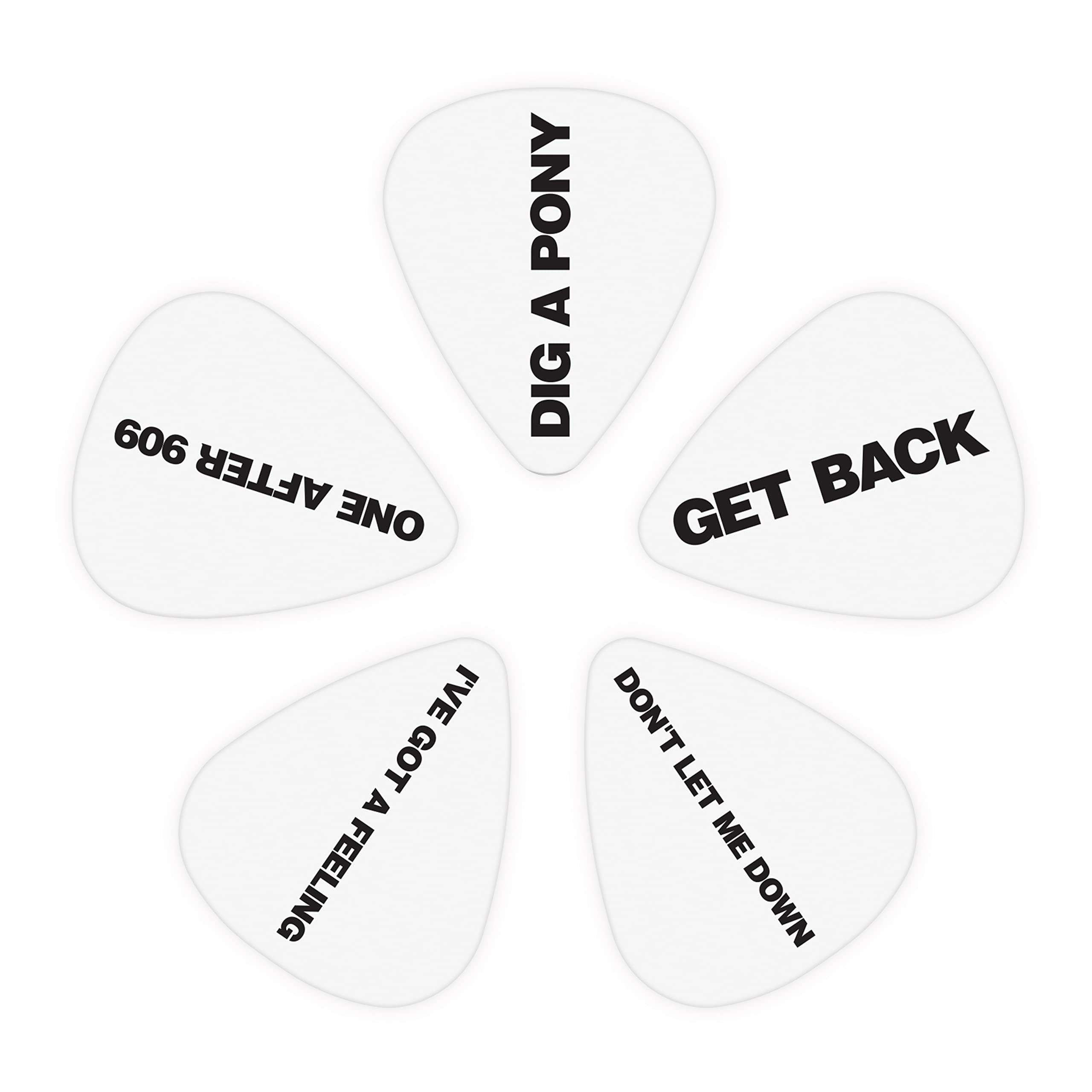 D'Addario Accessories Beatles Guitar Picks - The Beatles Collectable Guitar Picks - Get Back, 10 Pack, Light