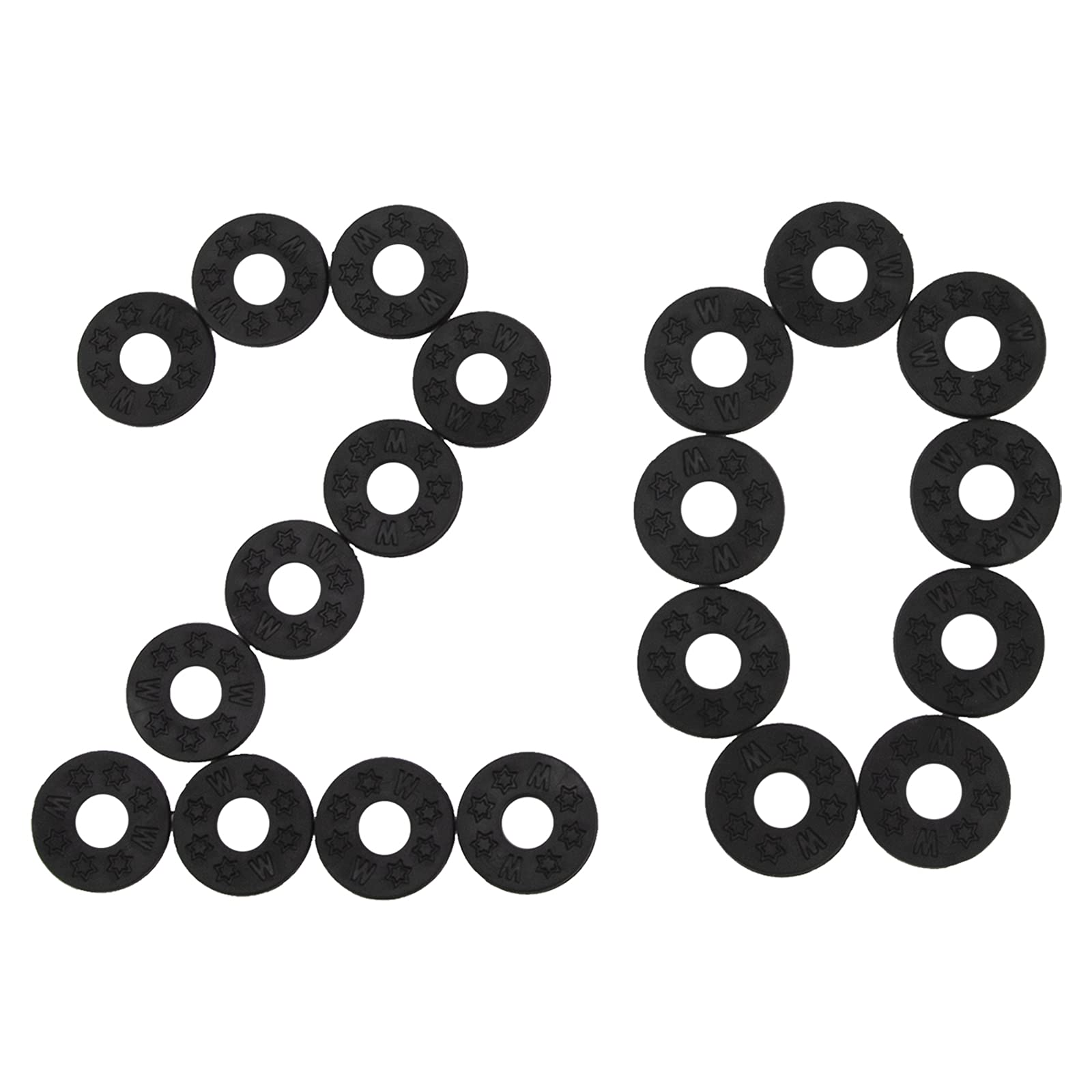 20Pcs Yootones Guitar Strap Locks Silicone Strap Locks Rubber Guitar Strap Blocks Compatible with Guitar Protect (Black)