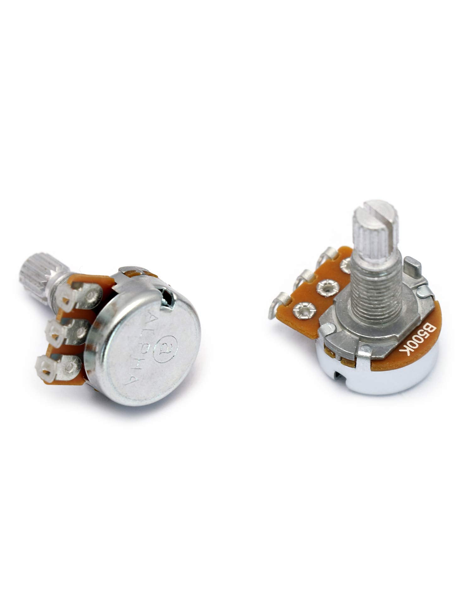 Metallor Mini Alpha Pots Linear B500k Tone Potentiometer Electronics for Electric Guitar or Bass Guitar.(Mini B500k)