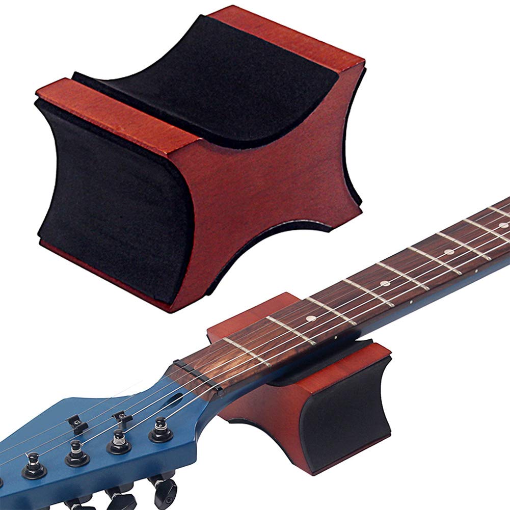 Guitar Neck Rest Support Pillow, Universal Anti-Slip Mahogany Neck Rest Works, Two Height Design Luthier Tool For Electric Acous
