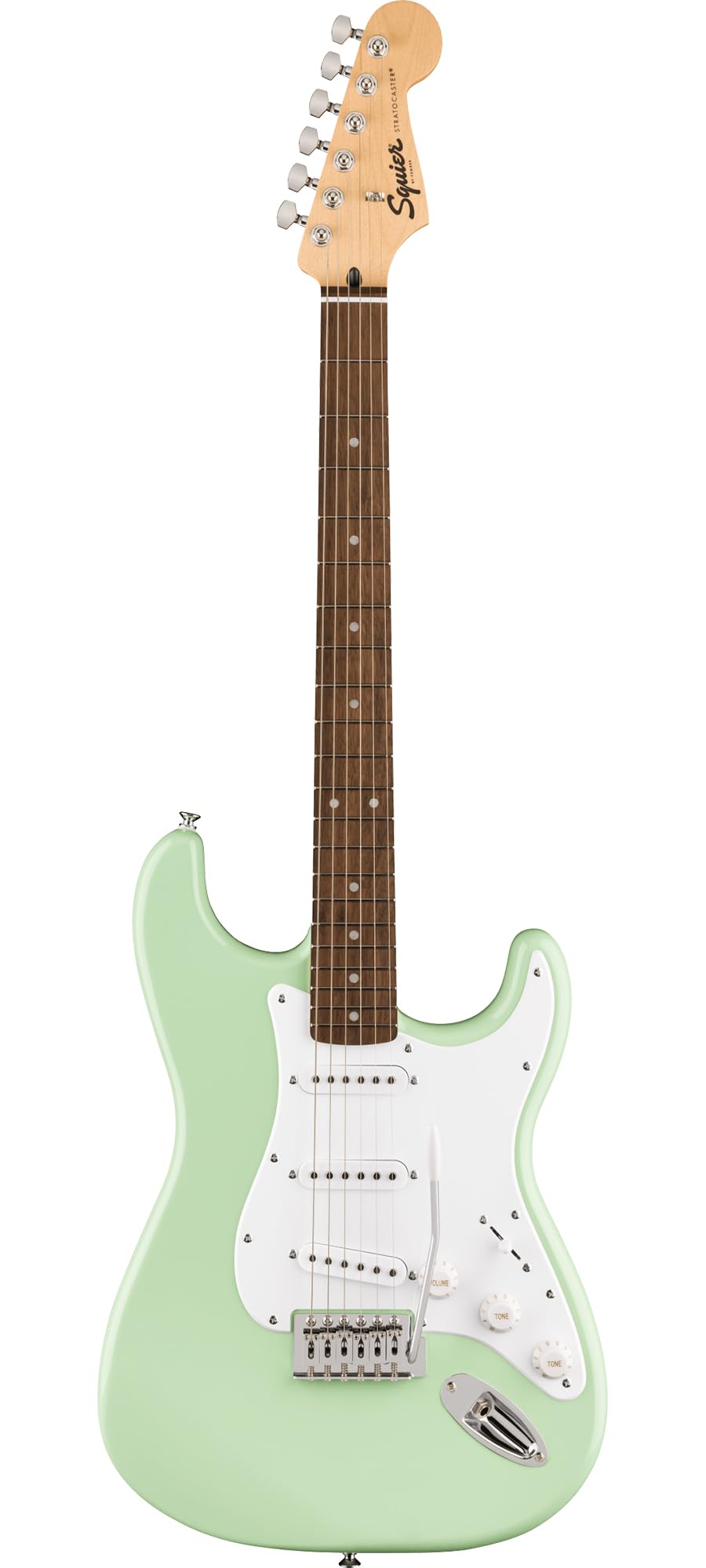 Fender Squier Sonic Stratocaster Pack - Surf Green Bundle with Frontman 10G Amp, Gig Bag, Instrument Cable, Strap, Picks, and 3-