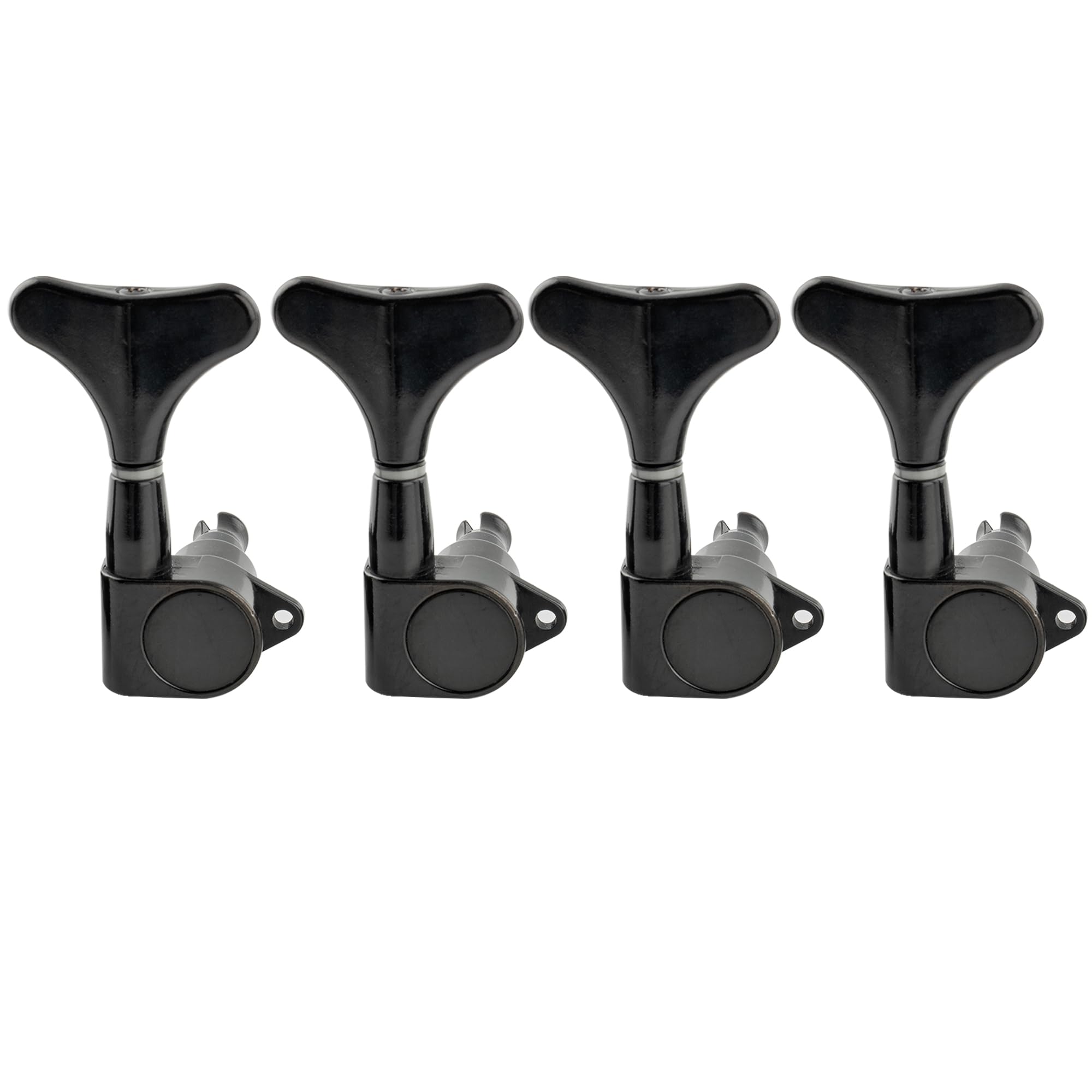 Musiclily Pro 4 in Line Sealed Electric Bass Tuners Machine Heads Tuning Keys Pegs Set for 4 String Precision Jazz Bass, Black