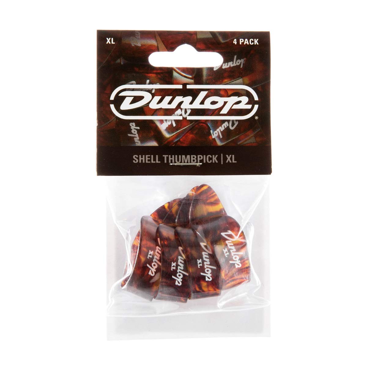 Dunlop Thumbpick Plastic Shell Ext. Xl. 4 Count.
