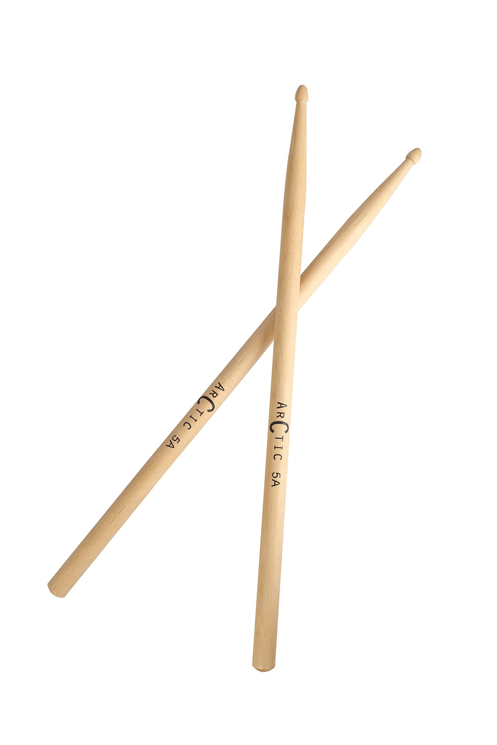 ARCTIC Pro 5A drumsticks, Selected Wood, Perfect Shape balance. Ultra Durable for Professional Drummers.