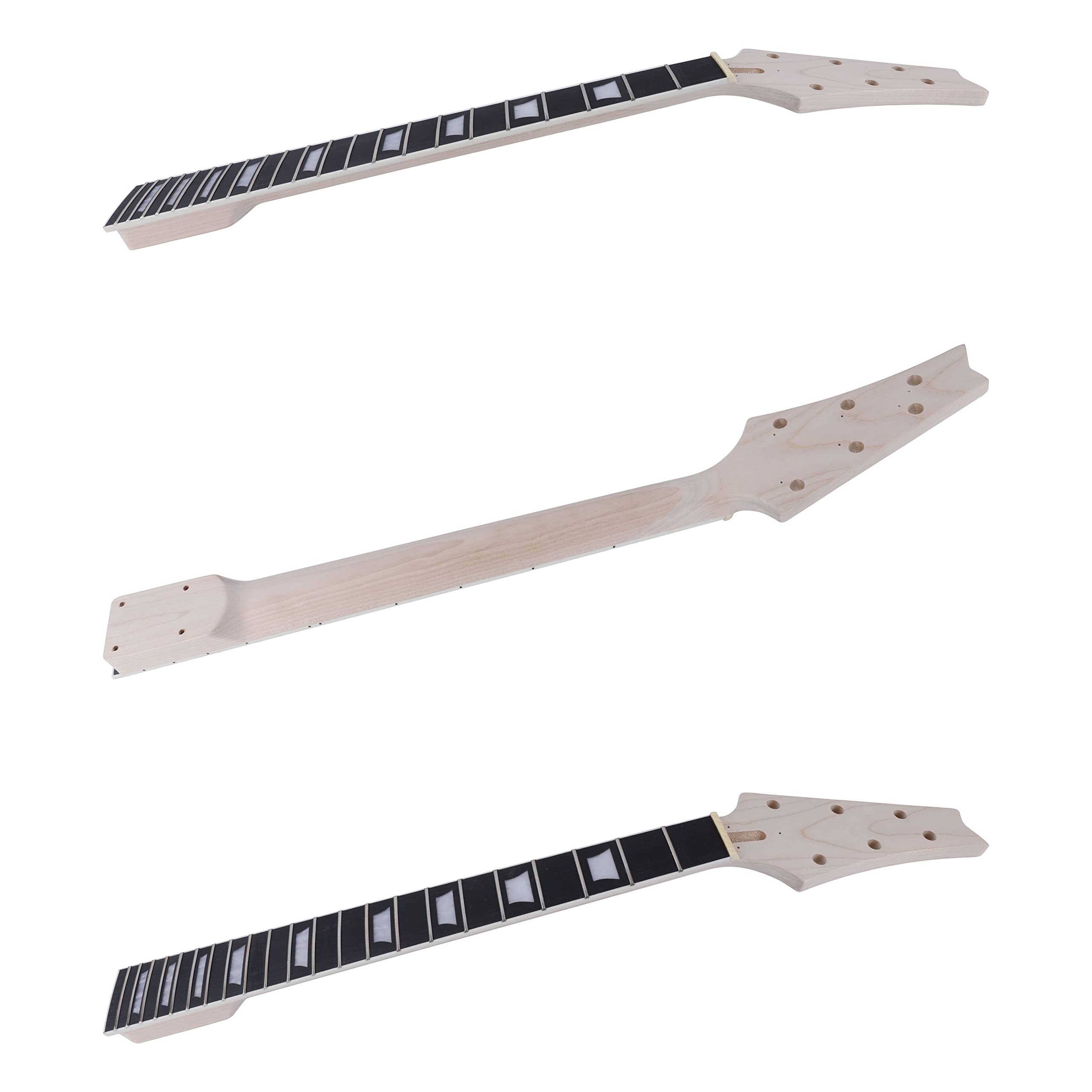 Leo Jaymz DIY Electric Guitar Kits with Mahogany Body and Maple Neck - Ebony Fingerboard and All Components Included (PS)