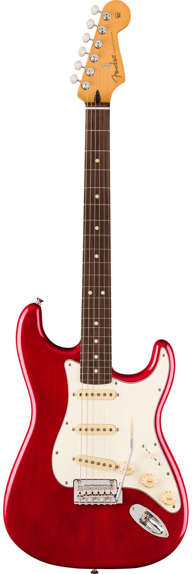 Fender Player II Stratocaster - Transparent Cherry Burst Bundle with Gig Bag, Strap, Cable, 3-Pack Picks and Guitar Cleaning Kit