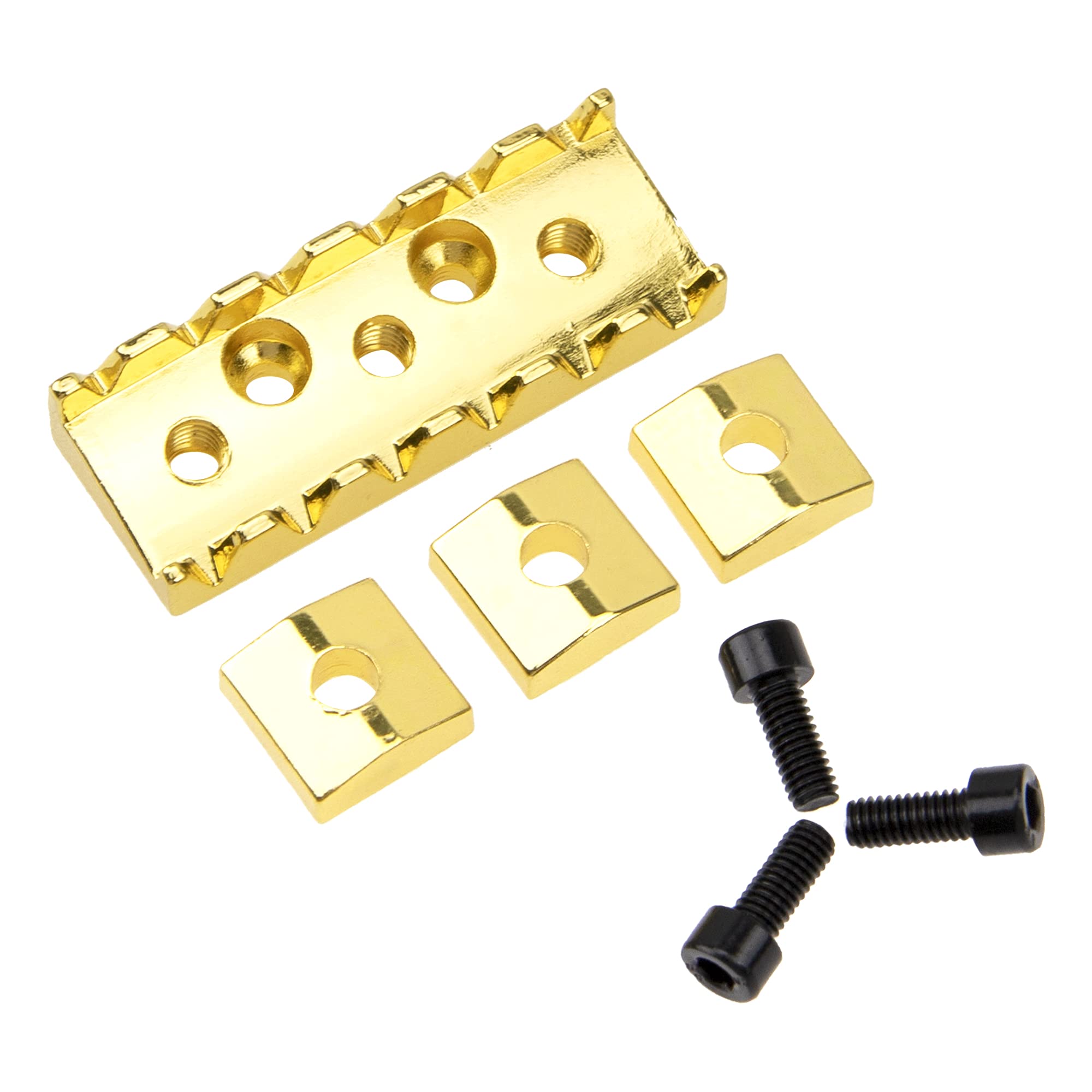 2Pcs Yootones 42mm Metal Guitar String Locking Nut Compatible with Floyd Rose Style Electric Guitar Tremolo Bridge Lock System (