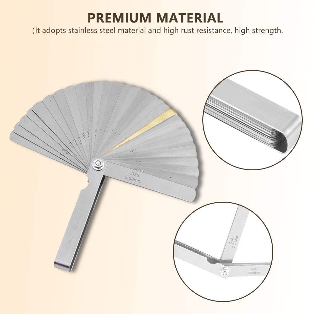 30 Pcs Guitar Gauge Set, Blade Master Feeler Gauge Measuring Tool Rocker String Height Measuring Tool for Luthier