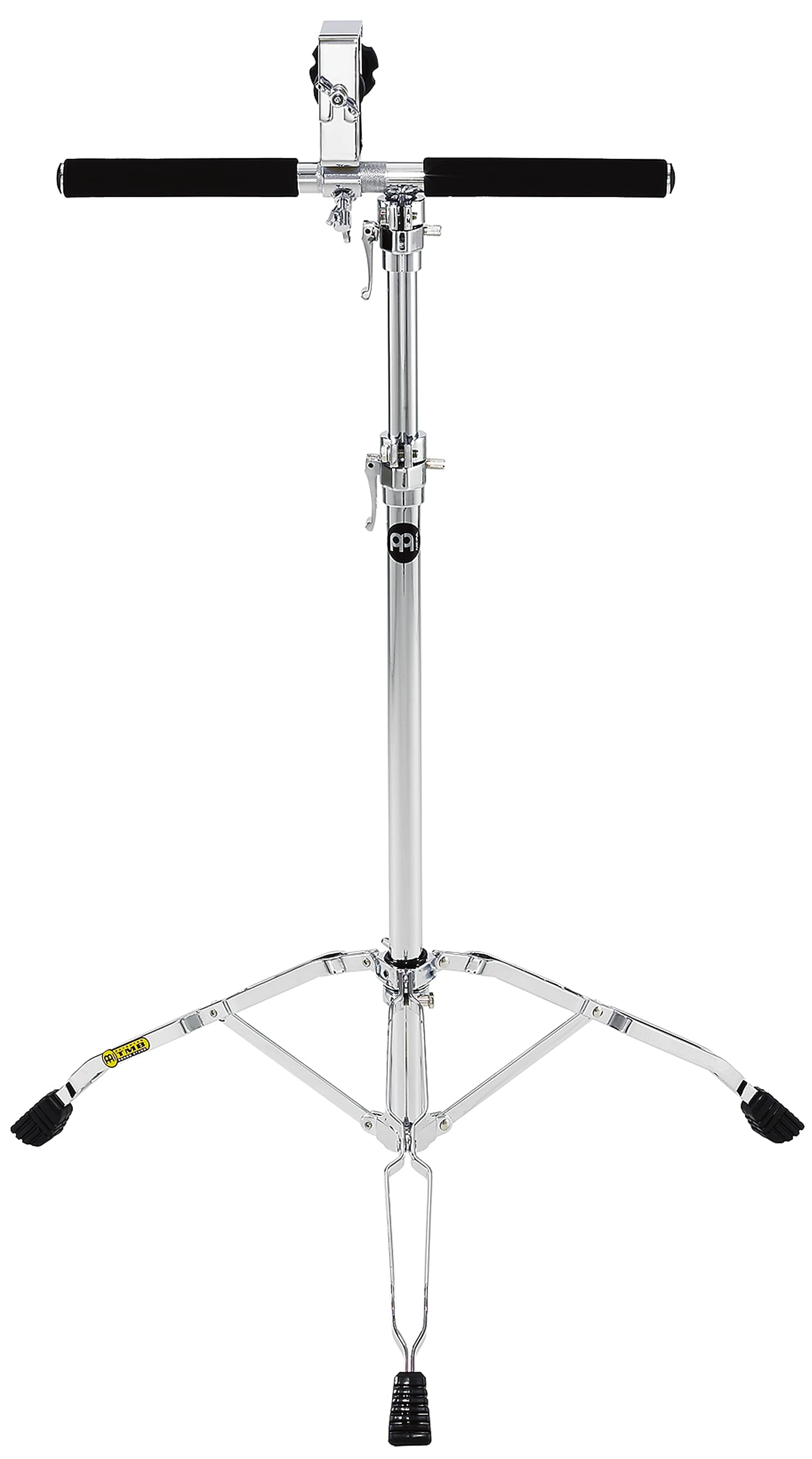 Bongo Stand with Padded T-Shaped Tube for Added Stability - NOT MADE IN CHINA - Double Braced Tripod Legs, Fits All Common Bongo