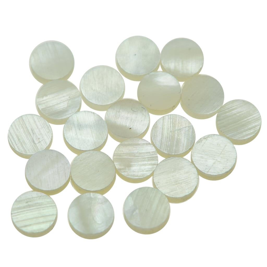 Kaish 20Pcs 6X2Mm Guitar Natural Mother Of Pearl Inlay Fingerboard Fret Dots