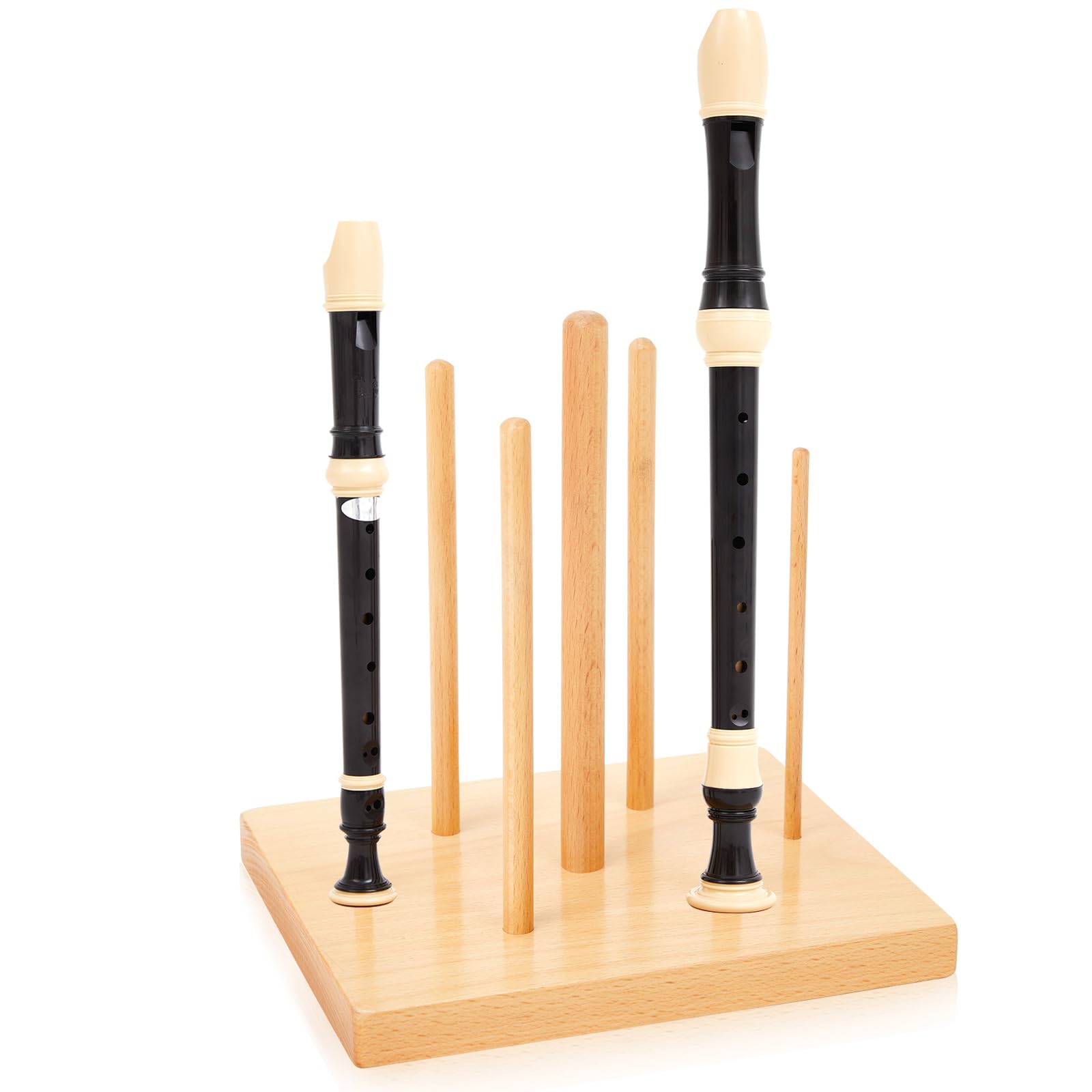 Kathfly Recorder Stand Wooden 7pc Multi-size Recorder Stand