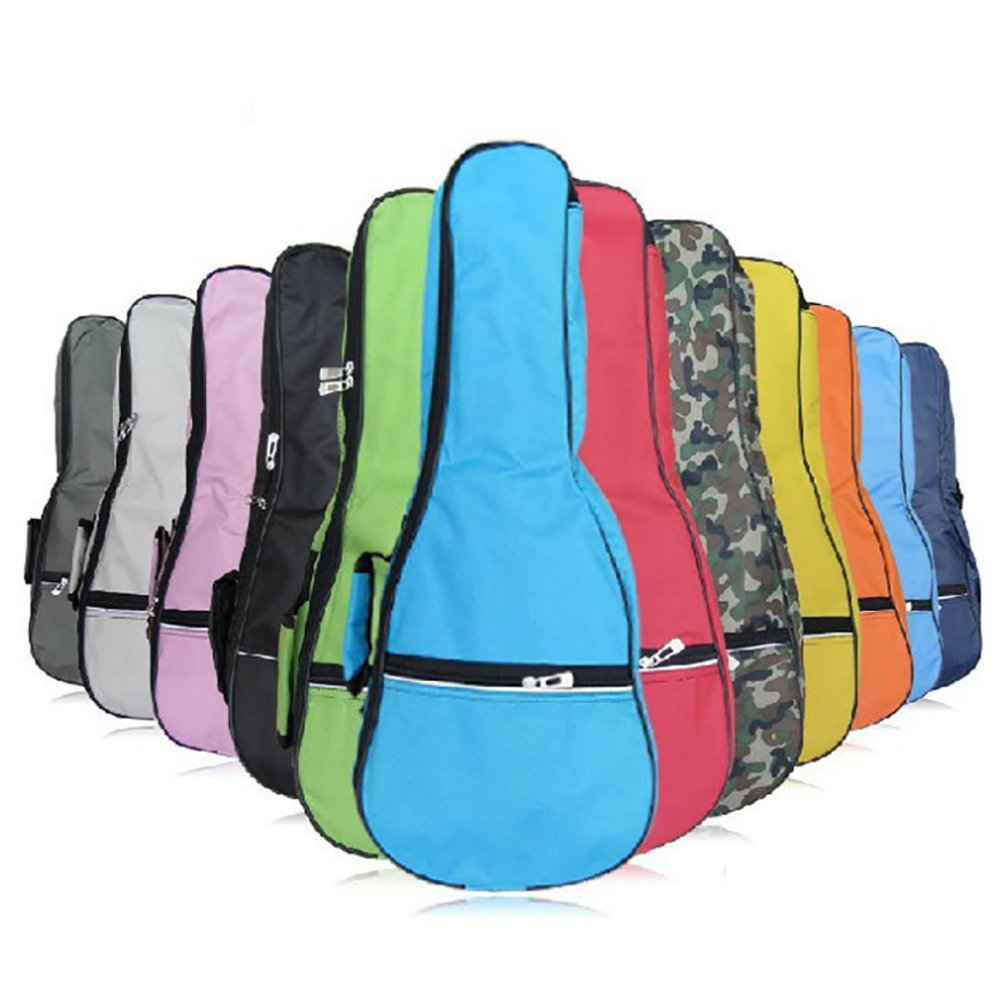 HOT SEAL Waterproof Durable Colorful Ukulele Case Bag with Storage (26in, green)