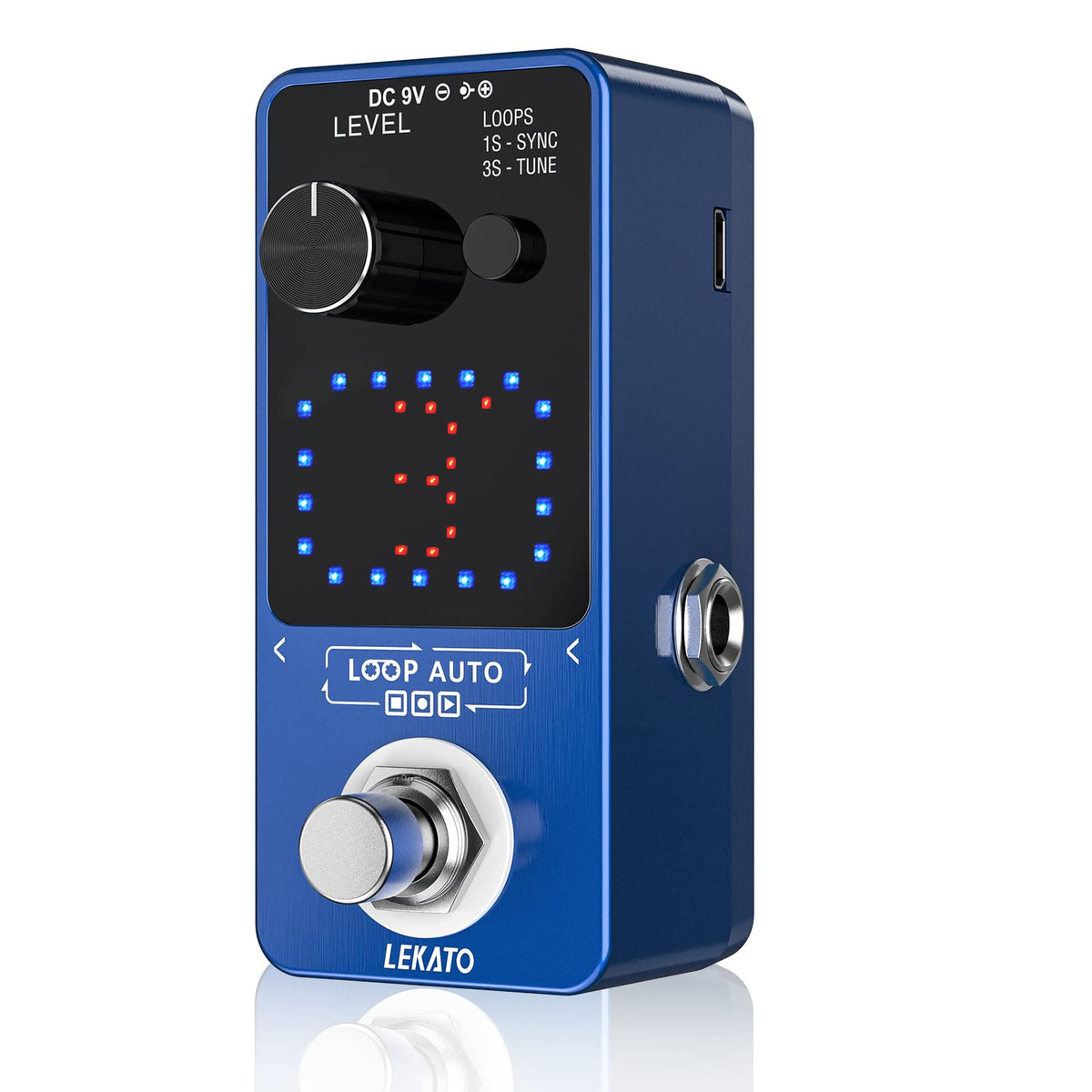 Lekato Looper Pedal, Looper Pedal For Electric Guitar Bass, Lekato Looper Pedal With Sync & Tuner Function Guitar Loop Pedal Wit