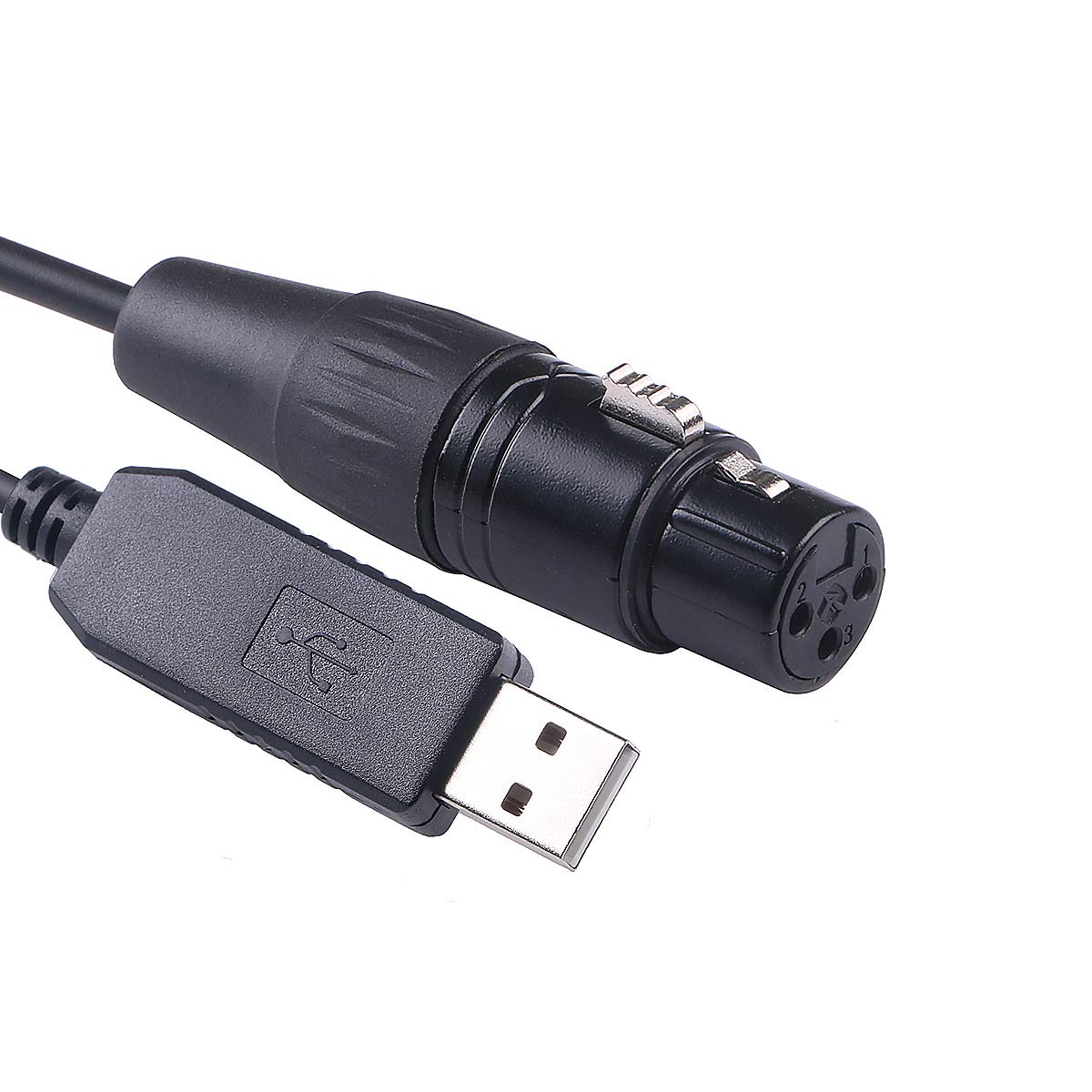 Green-utech USB to RS485 DMX-512 Female XLR 3 Pin for Control Stage Light Equipment for Freestyler Software (5ft)