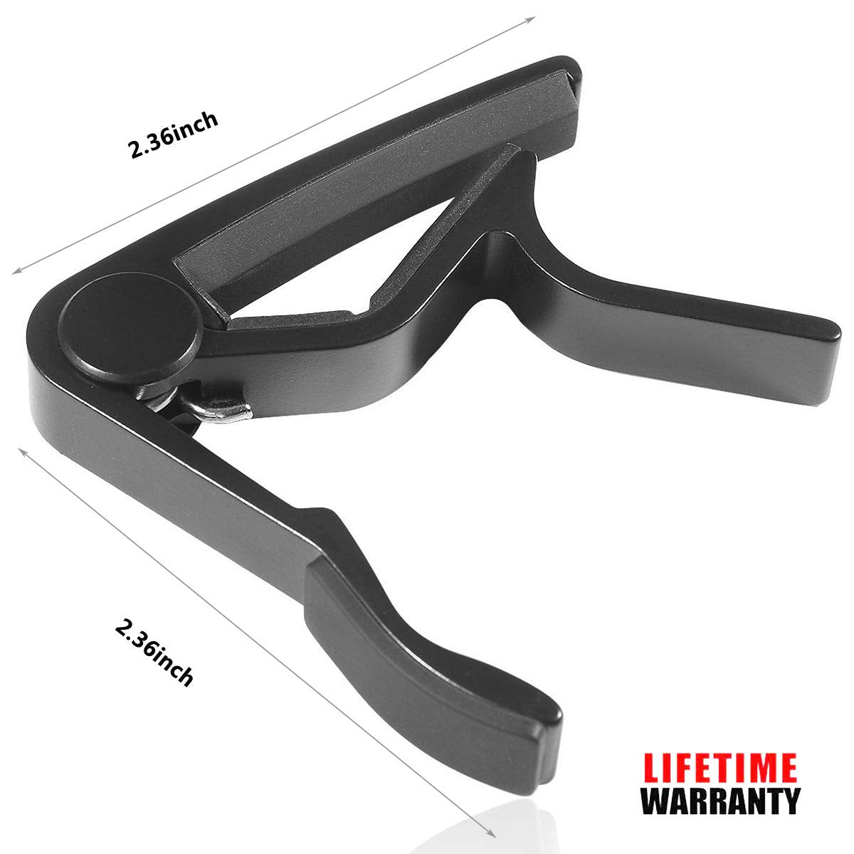 WINGO Pro Ukulele Capo for Soprano Concert Baritone, Black.