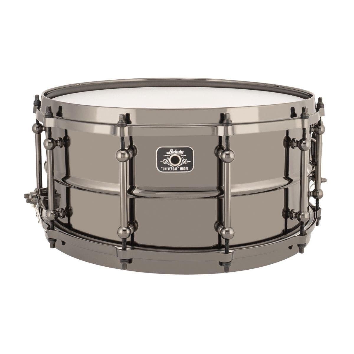 Ludwig 6.5x14 Universal Brass Snare Drum Black Nickel