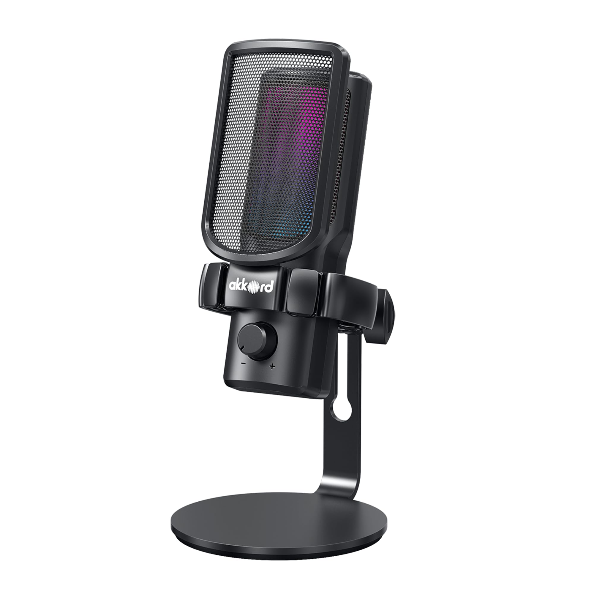 Akkord Usb Condenser Microphone, Cardioid Polar Pattern, 192Khz/24Bit, Real-Time Monitoring, 40Db Sensitivity, 50Hz16Khz Frequen