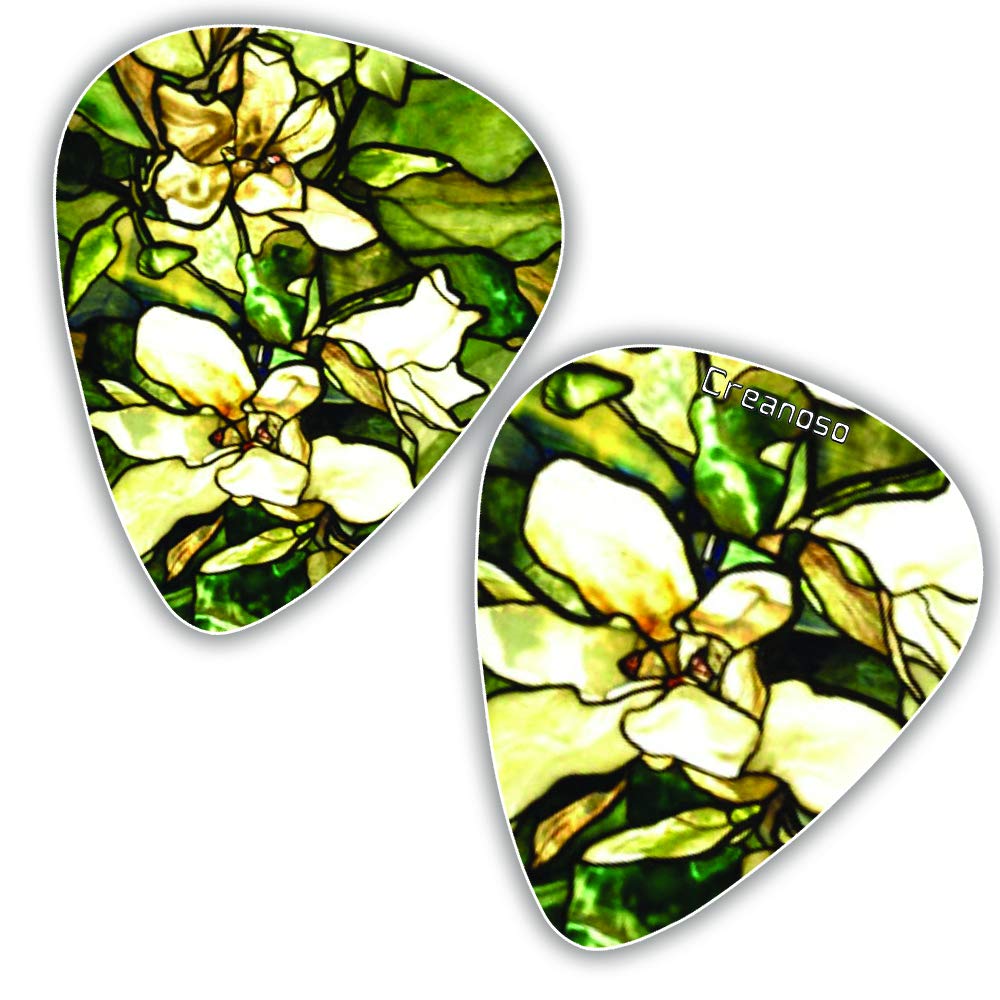 Creanoso Tiffany Stained Glass Famous Art Guitar Picks (12-Packs)- Cool Guitar Picks for Men Women - Stocking Stuffers Mom Dad B