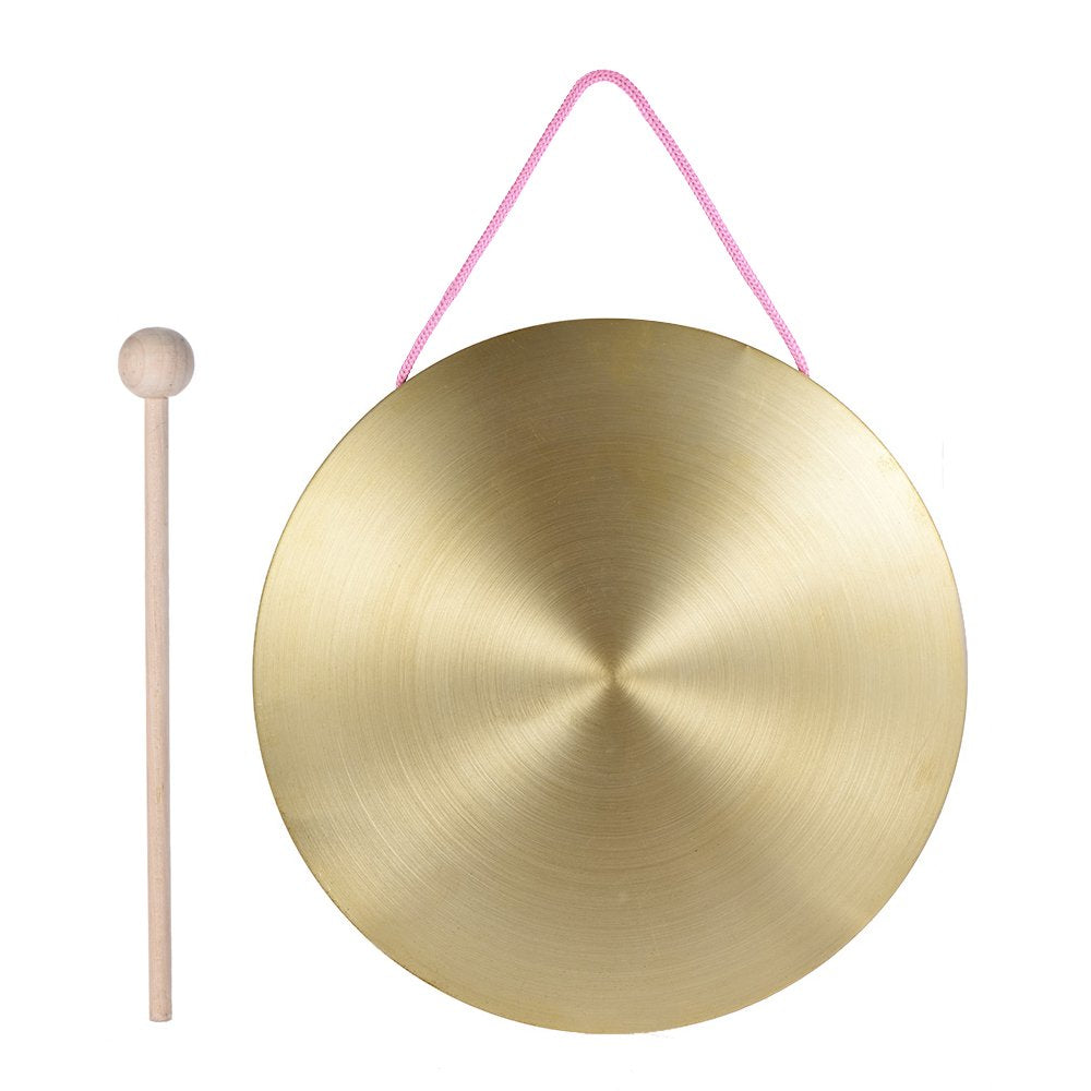 22Cm Hand Gong Cymbals Brass Copper Chapel Opera Percussion Instruments With Round Play Hammer