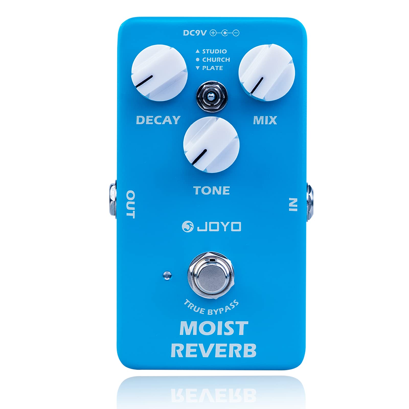 Joyo Reverb Effect Pedal Digital Guitar Pedal With 3 Reverb Effects (Studio, Church, Plate) For Electric Guitar - True Bypass (M