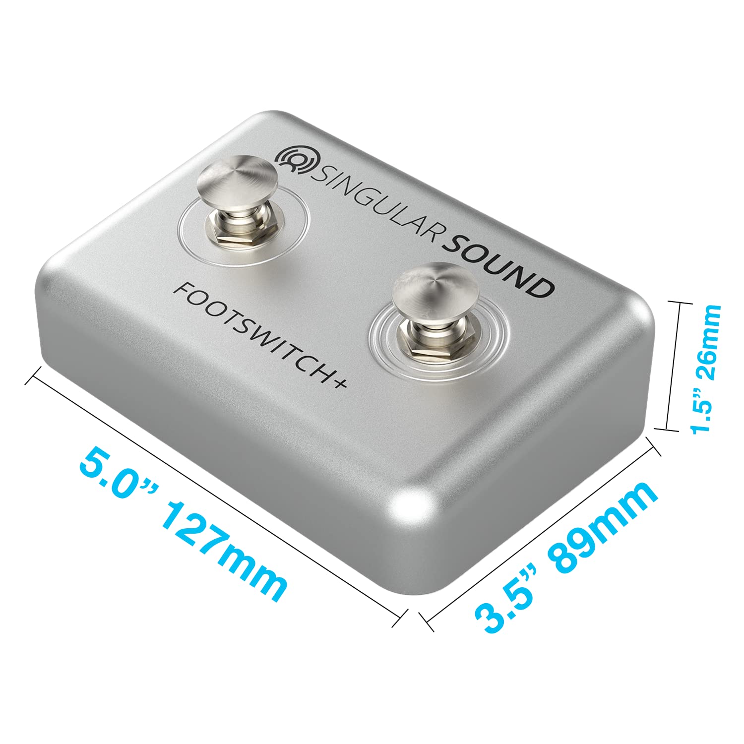 Singular Sound Dual Momentary Footswitch Plus for use with BeatBuddy, Effects Pedals, and Electronic Instruments