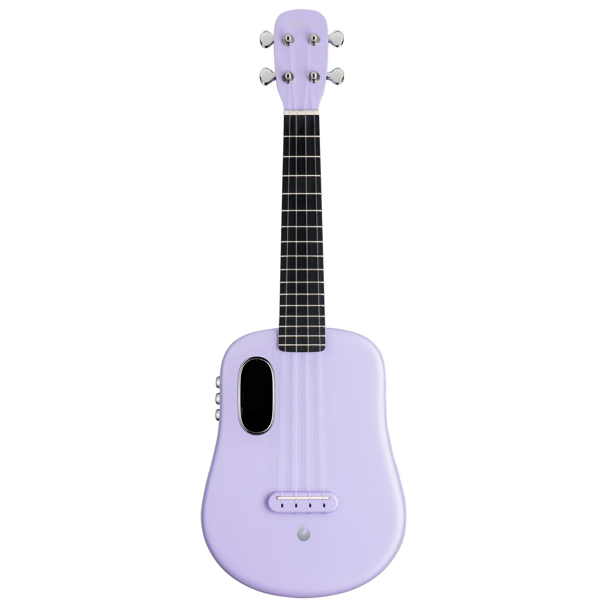 LAVA U Carbon Fiber Ukulele with Effects Concert Travel Ukulele with Case Pick and Charging Cable (FreeBoost, Sparkle Purple, 23