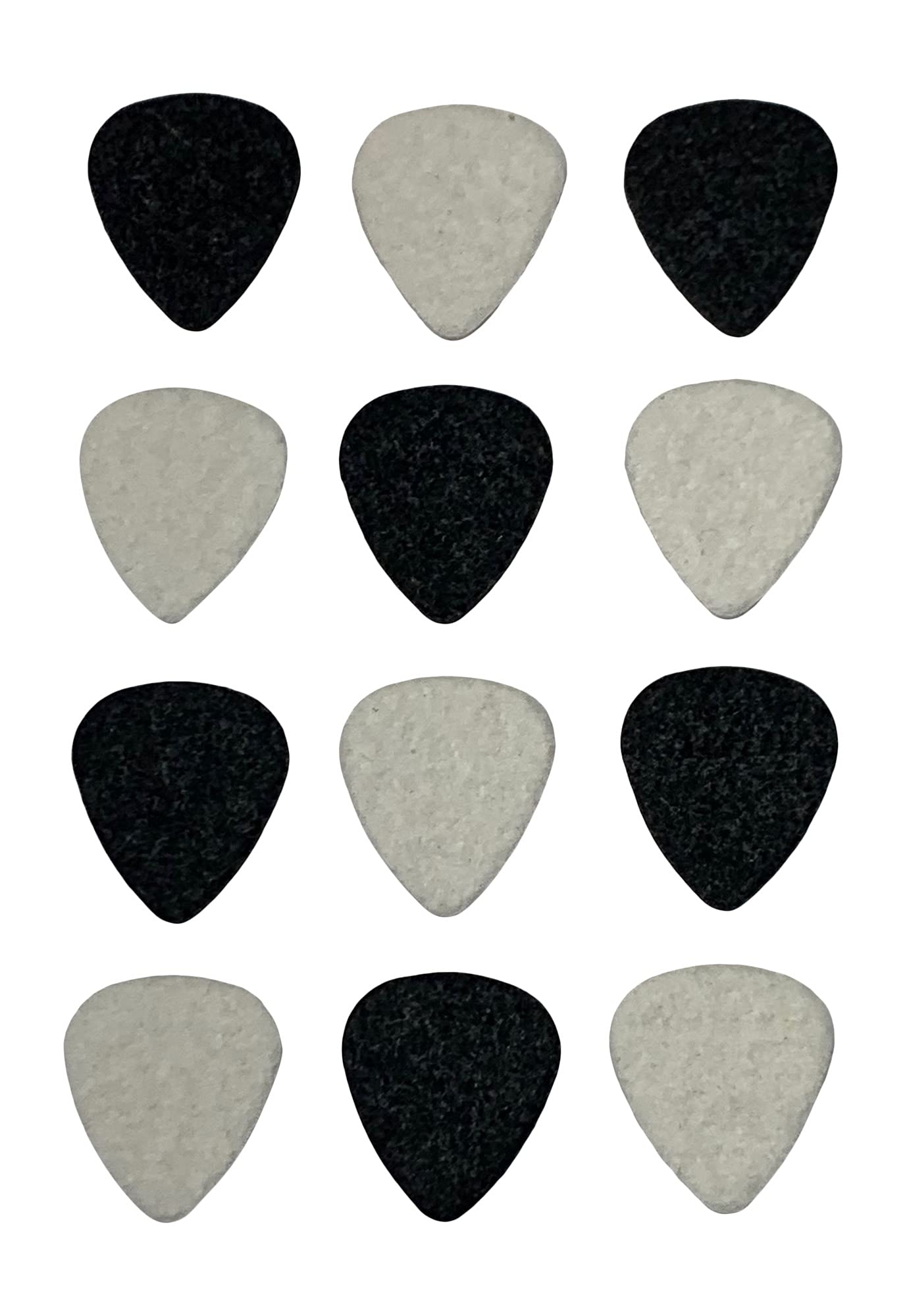 BoloPick Ukulele Picks, 12 Pack Natural and Black Original Recipe Felt Uke Picks for Ukulele, Guitar, Bass, Autoharp, Banjo