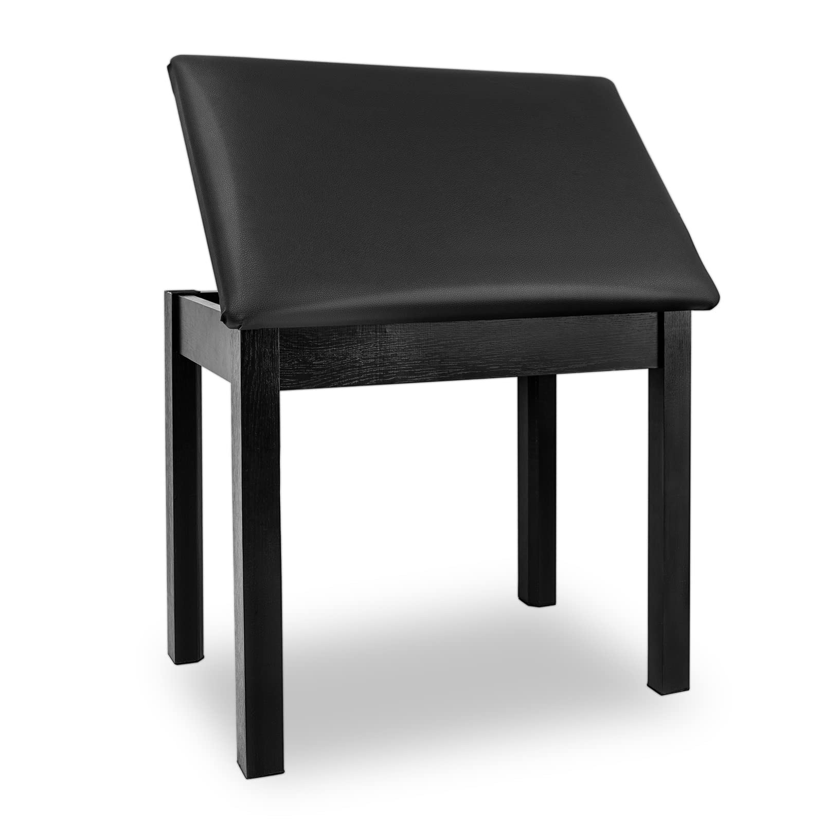 LETSROCK Piano Bench with Padded Cushion and Storage, Wooden Keyboard Bench Piano Bookcase Stool Chair Seat Waterproof, 21.5X 13