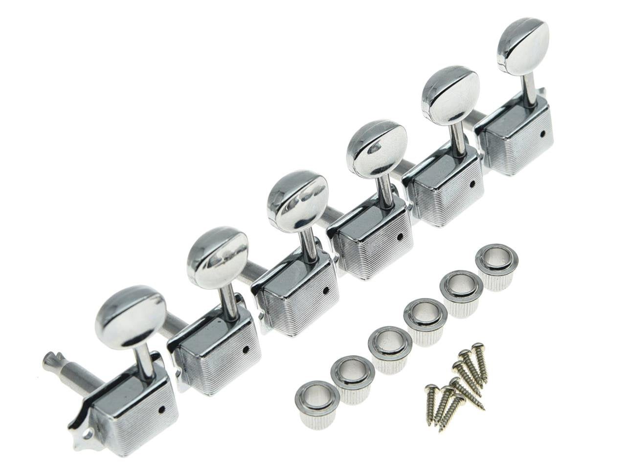 Dopro Chrome Lefty Split Shaft Vintage Guitar Tuning Keys Pegs Left Handed Machine Heads for Strat Tele