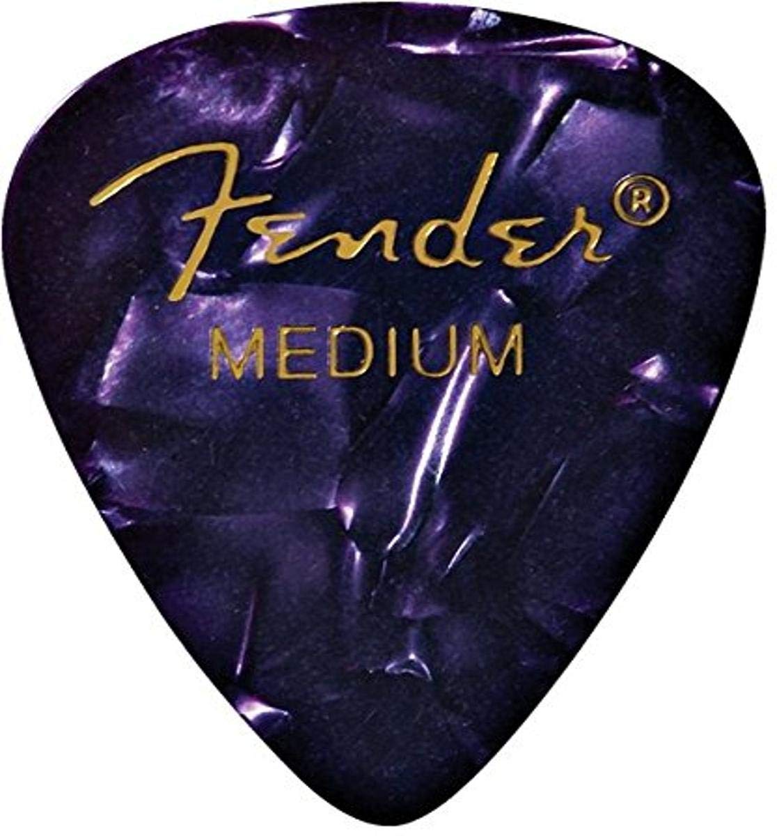 Fender Premium Celluloid Guitar Picks 351 Shape, Purple Moto, Medium, 144-Pack