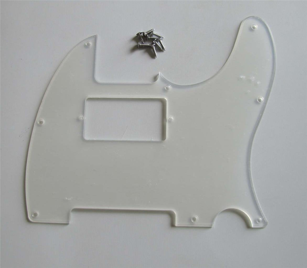 KAISH Clear 8 Hole Tele Guitar Humbucker Pick Guard TL Pickguard for USA/Mexico Telecaster/Tele Transparent