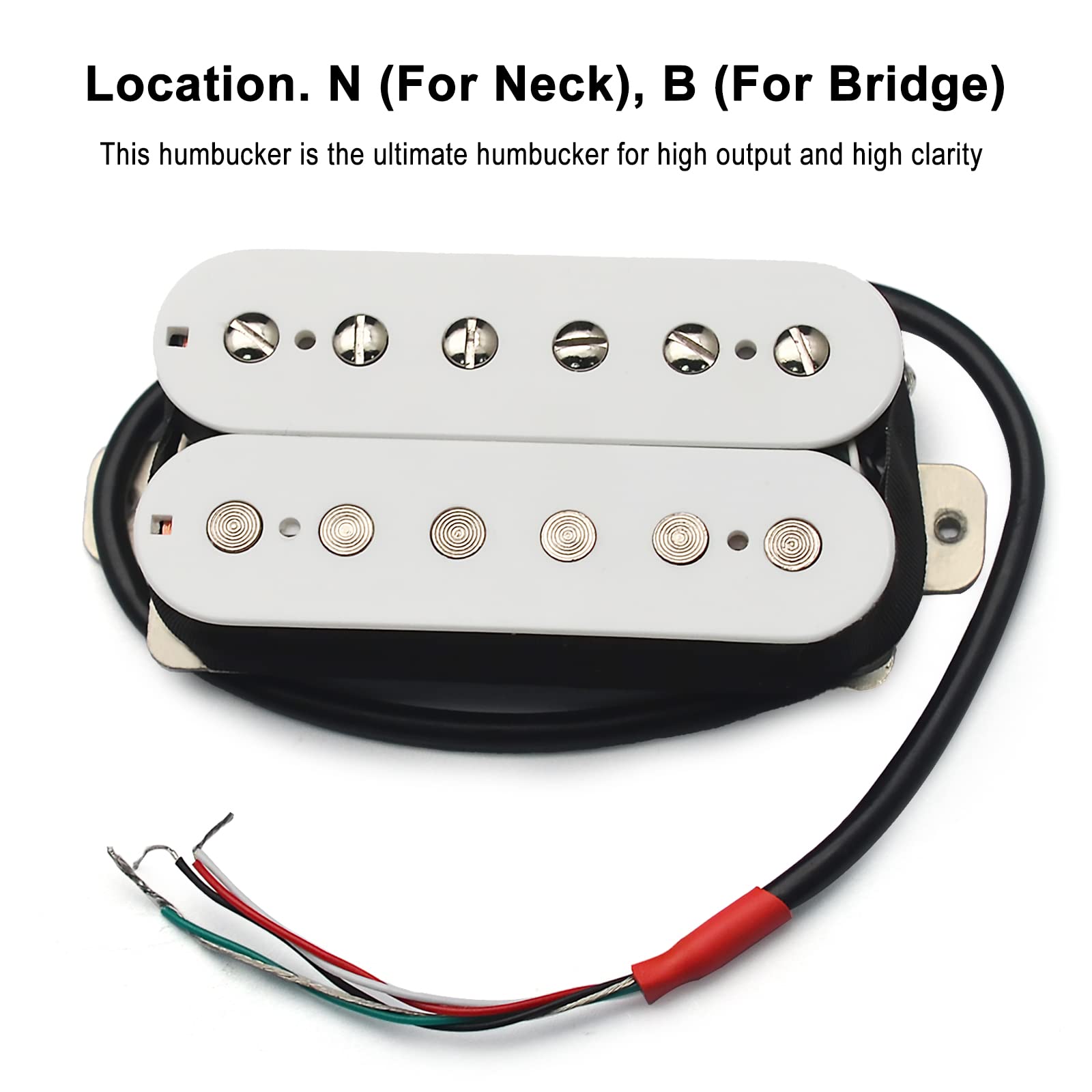 SAPHUE Alnico 5 Electric Guitar Pickup Humbucker Double Coil Pickup Alnico V Guitar parts White