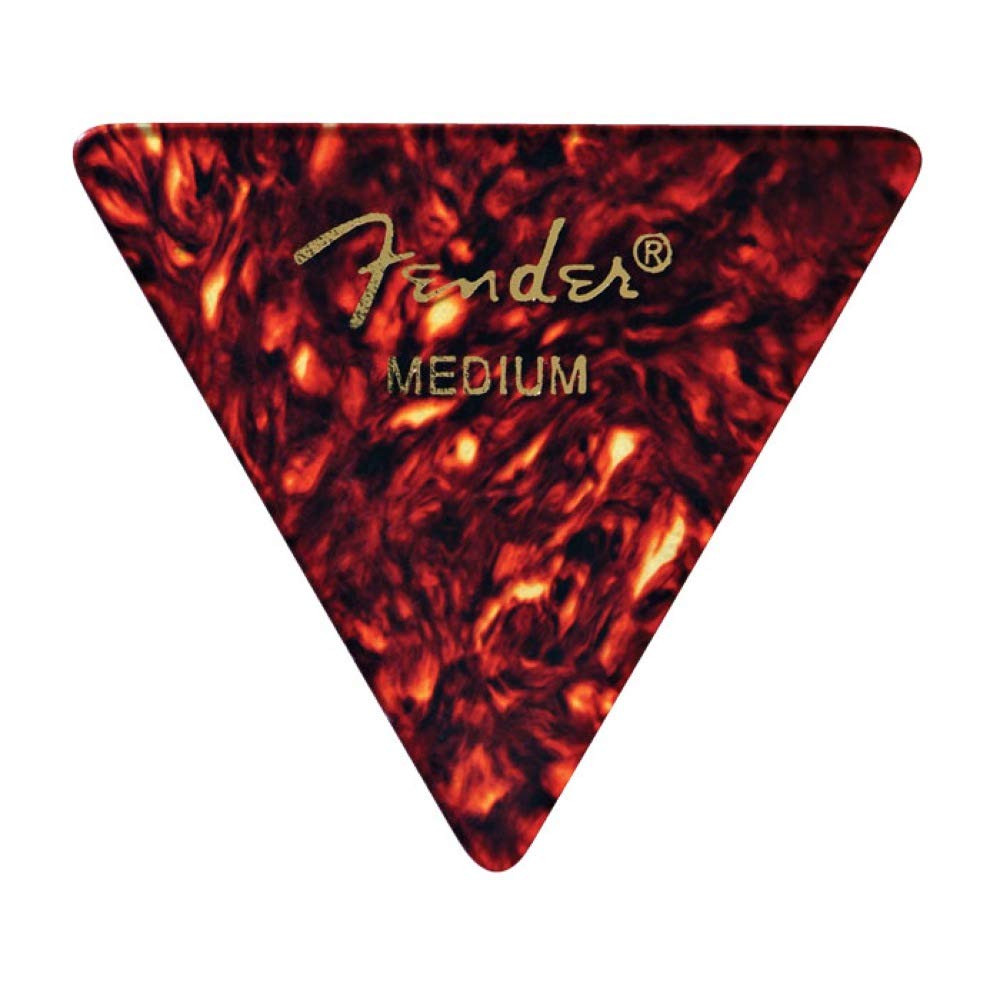 Fender Classic Celluloid Guitar Picks 355 Shape, Tortoise Shell, Medium, 12-Pack