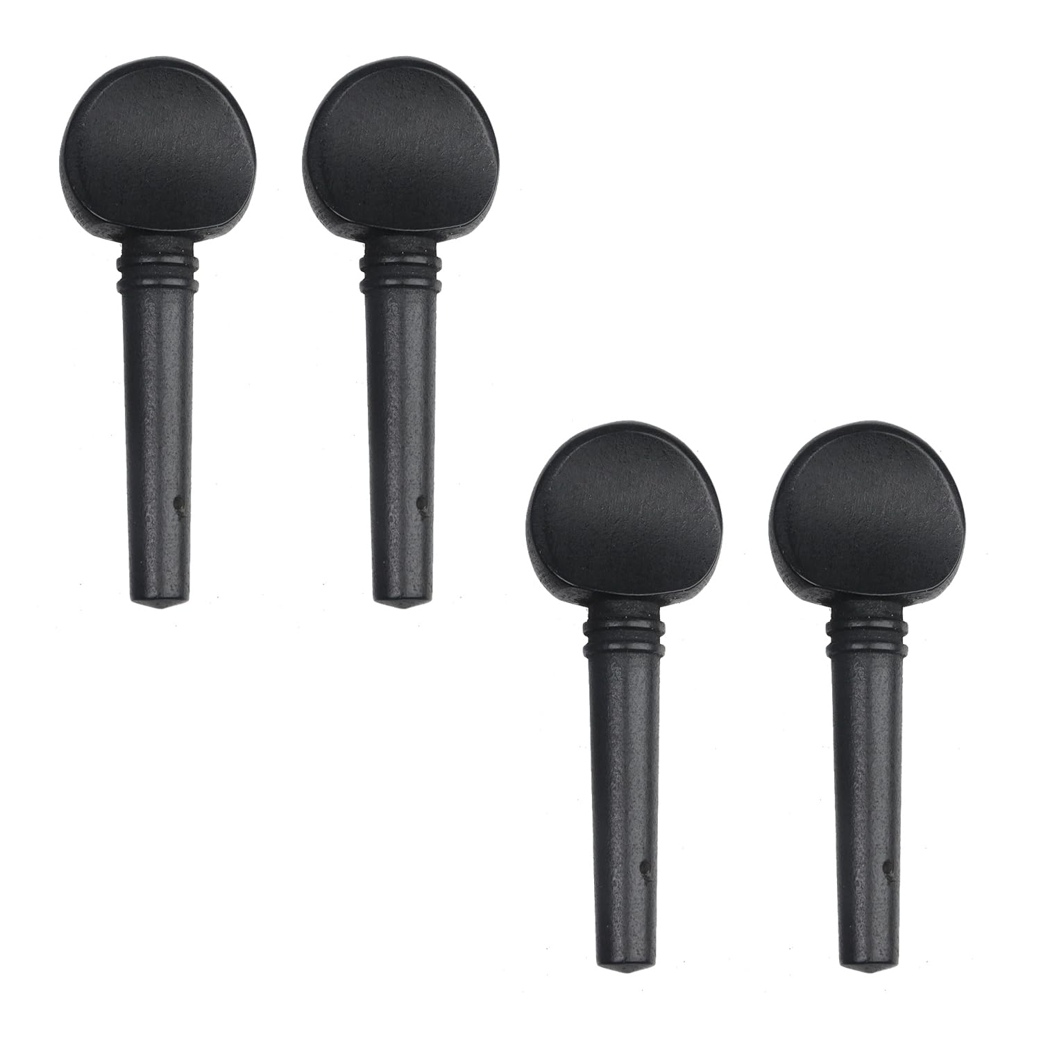 Geesatis 4 pcs 4/4 Violin Tuning Pegs Fiddle Black Ebony Wood Violin Tuning Pegs Replacement Sets