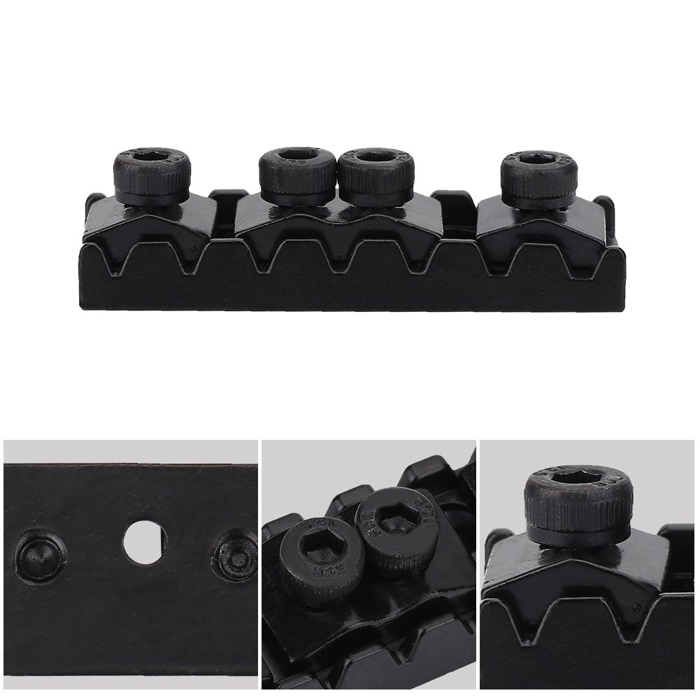 2Pcs Electric Guitar Locking Nut Black String Locking Nut With Mounting Screws For Tremolo Bridge 7 Strings Electric Guitar Inst