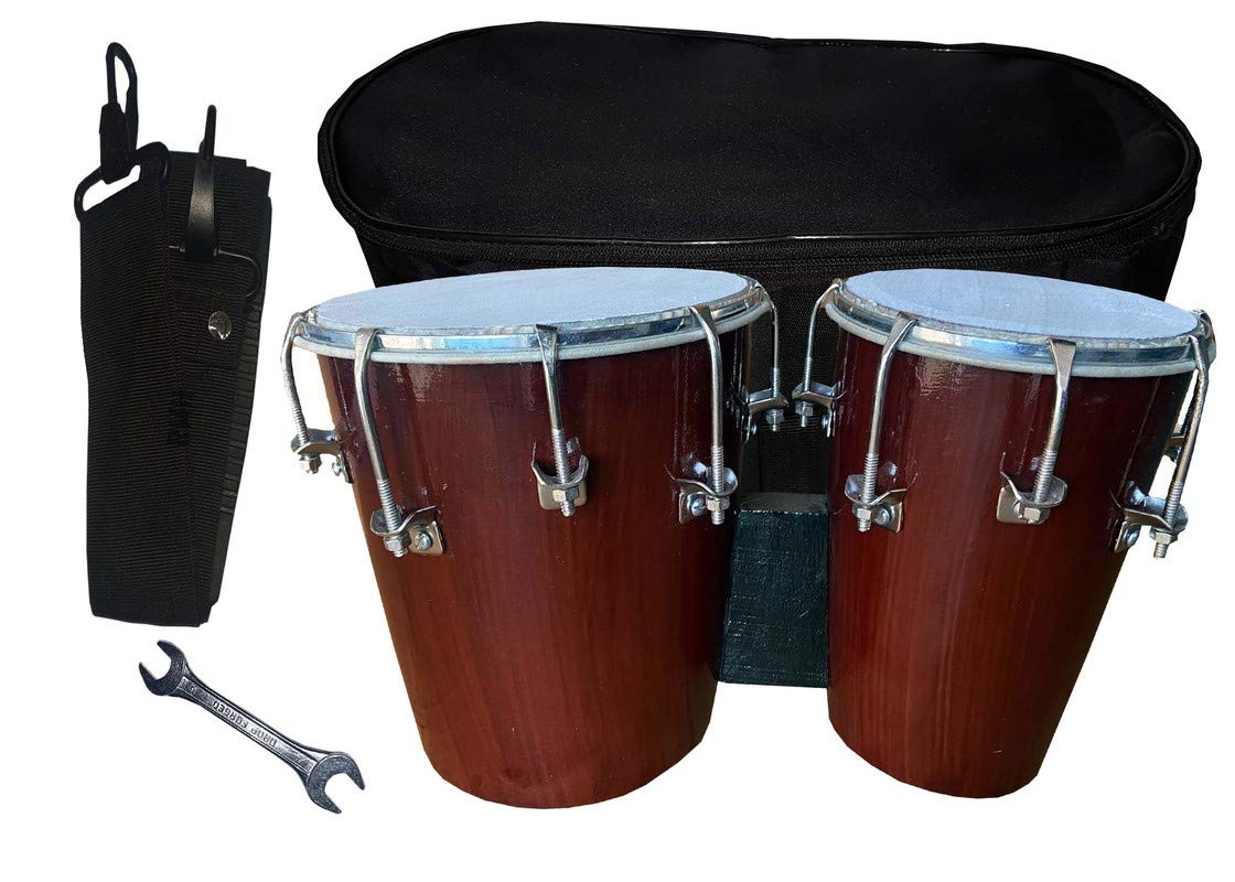 Gt Manufacture First Double Nut & Bold Fittingbongo With Cover,Balt And Spinner Shiny Beautyfull Colour (Brown)